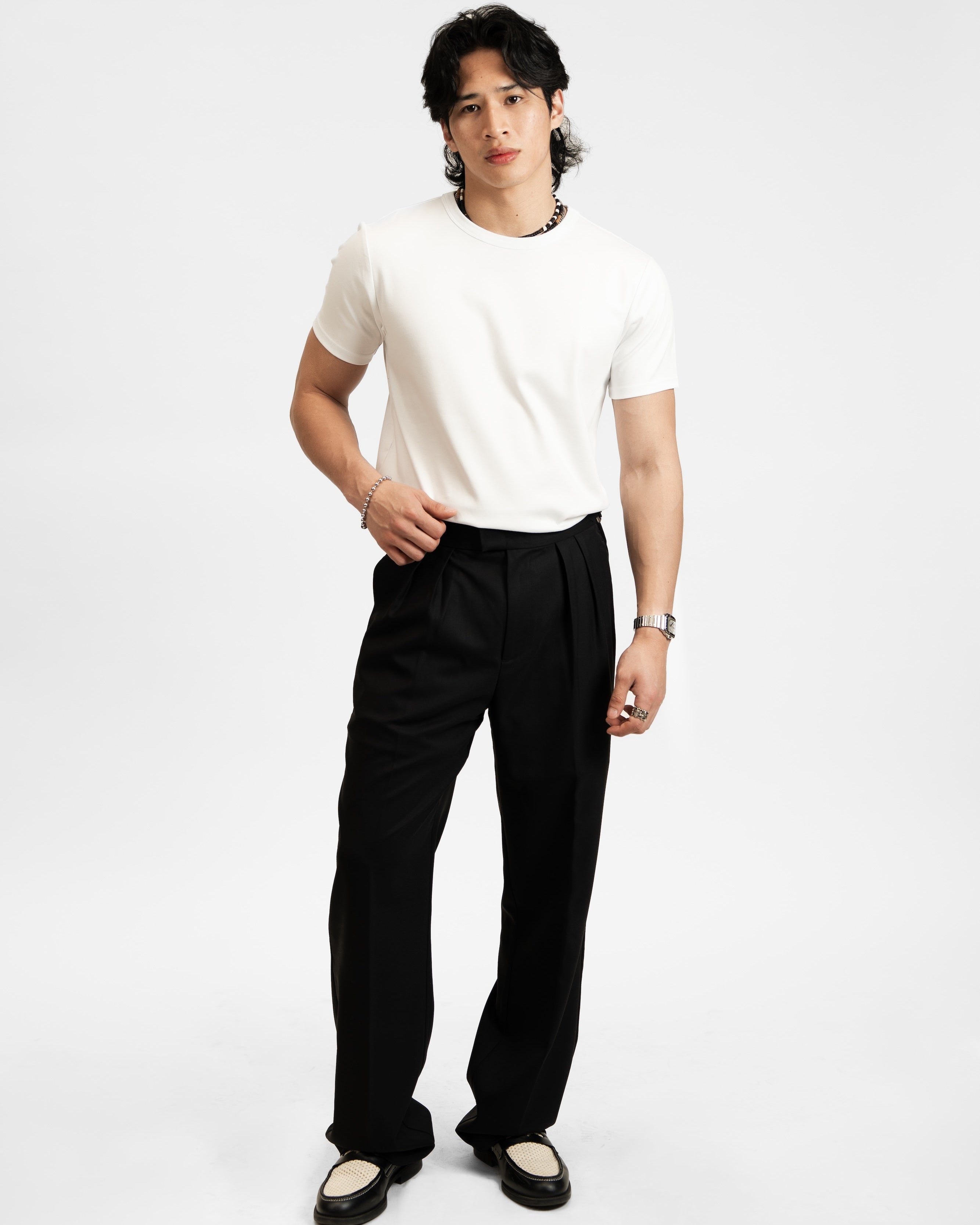 Double Pleated Serge Pants
