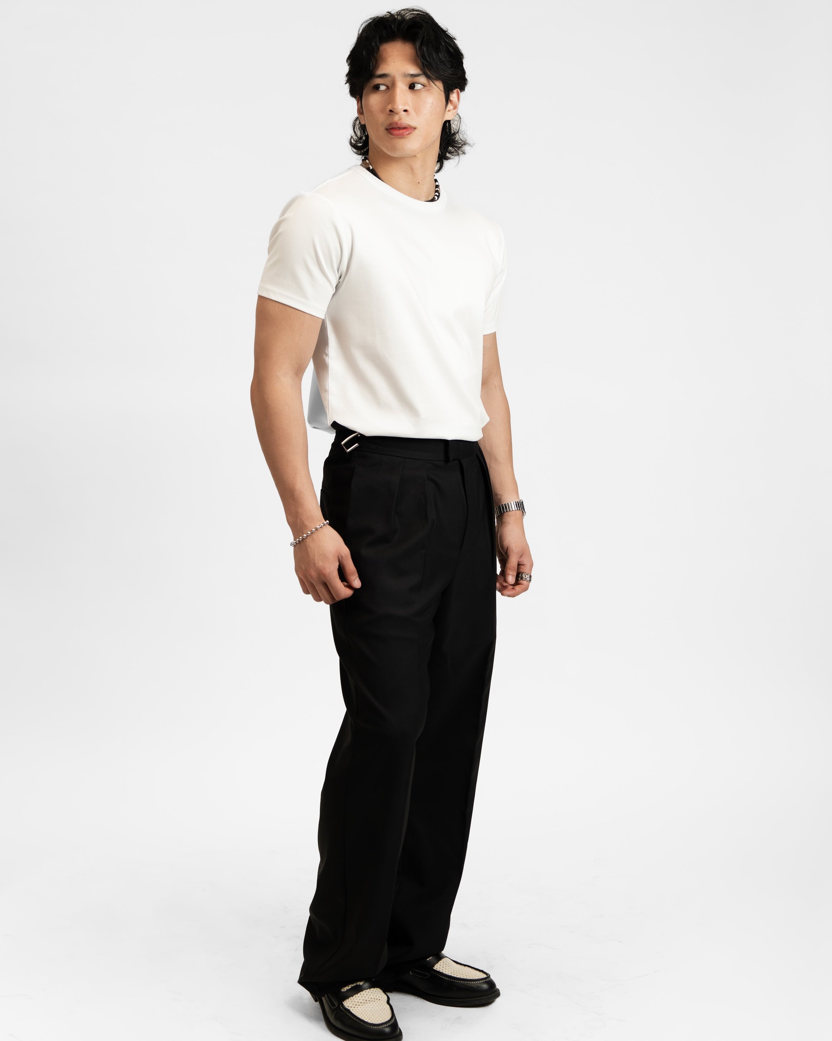 Double Pleated Serge Pants