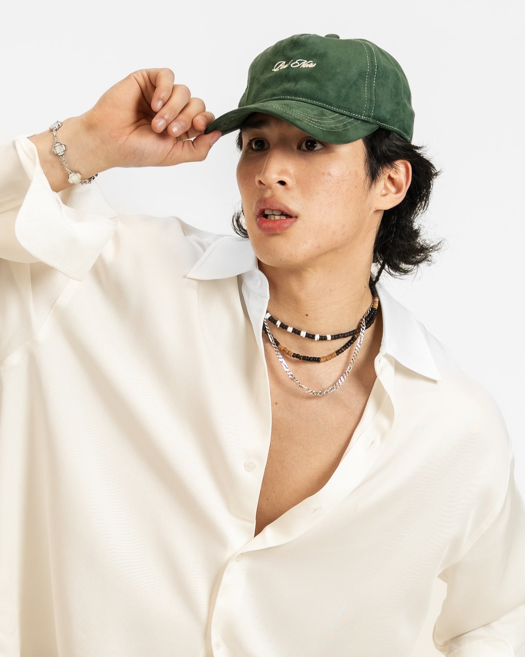 Micro Logo Faux Suede Hat