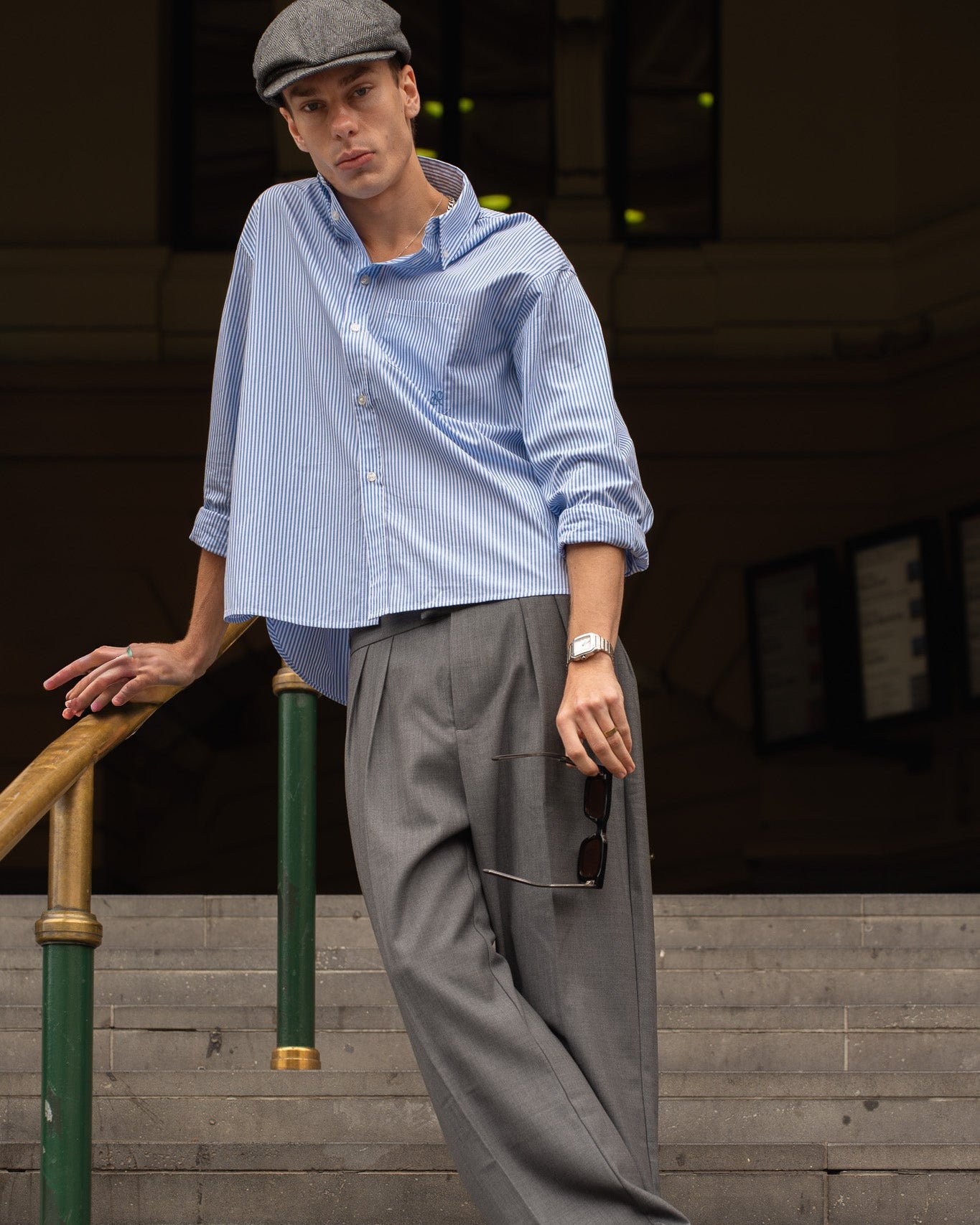 Double Pleated Serge Pants