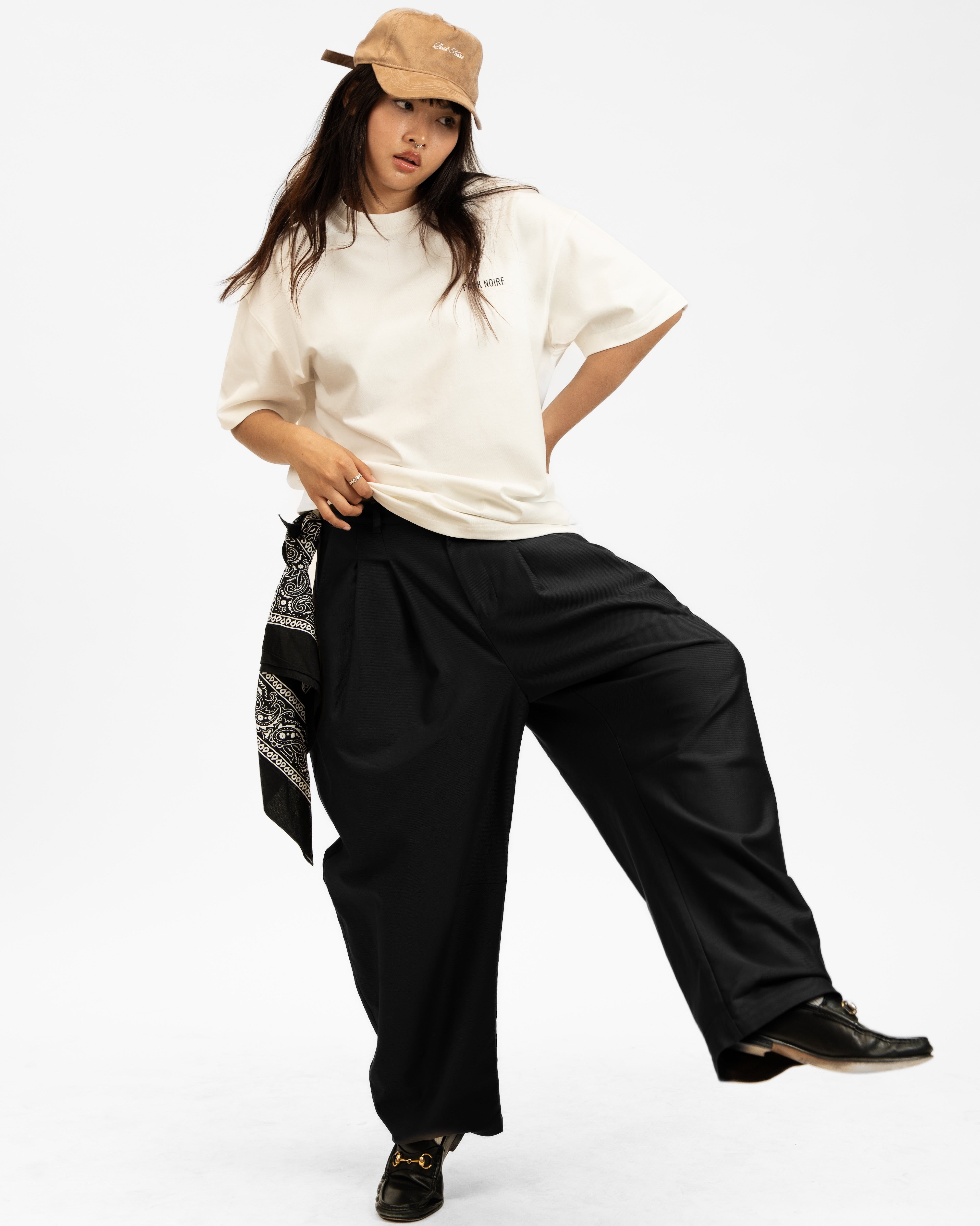 Barrel Pleated Pants