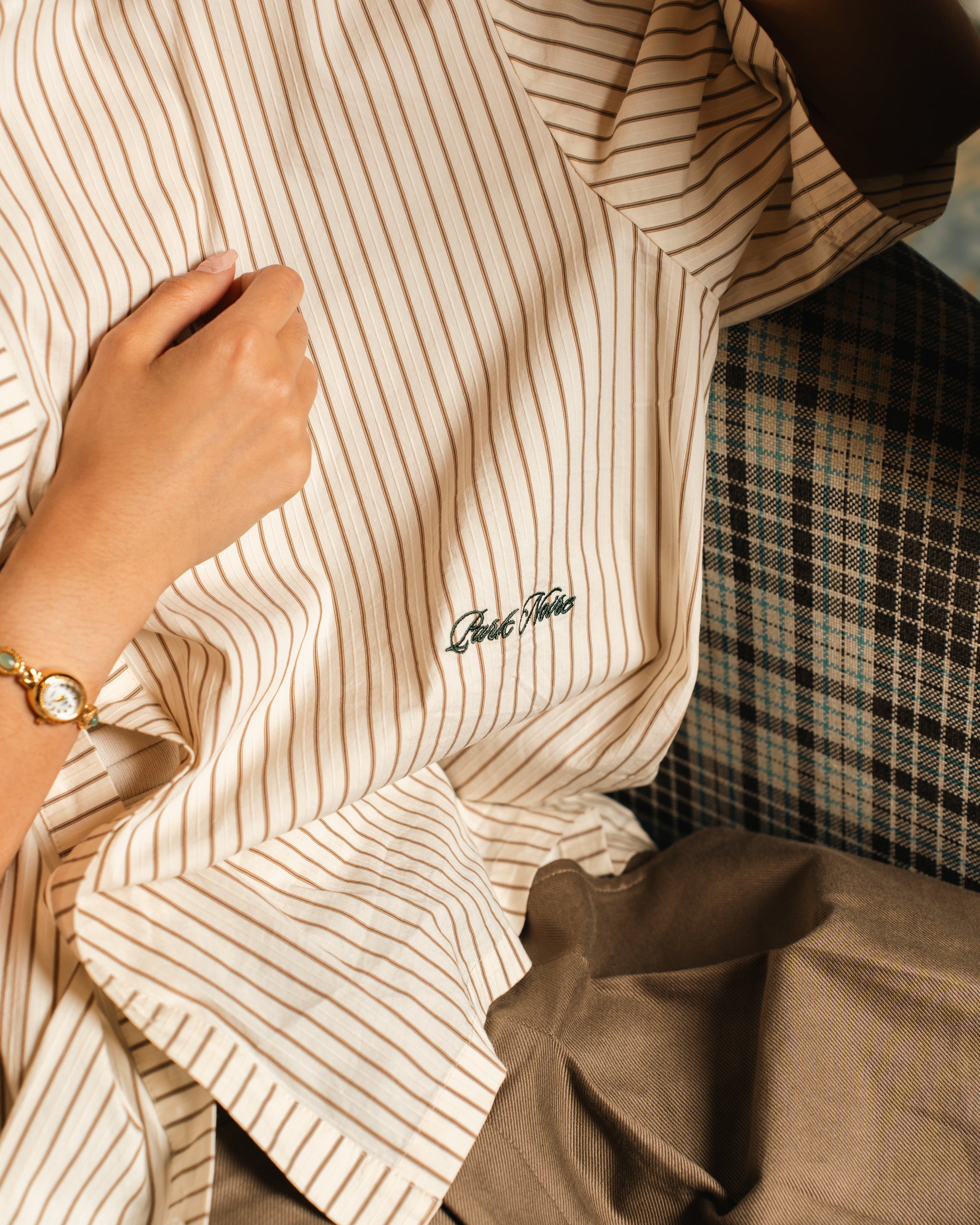 Pinstripe Boxy Shirt