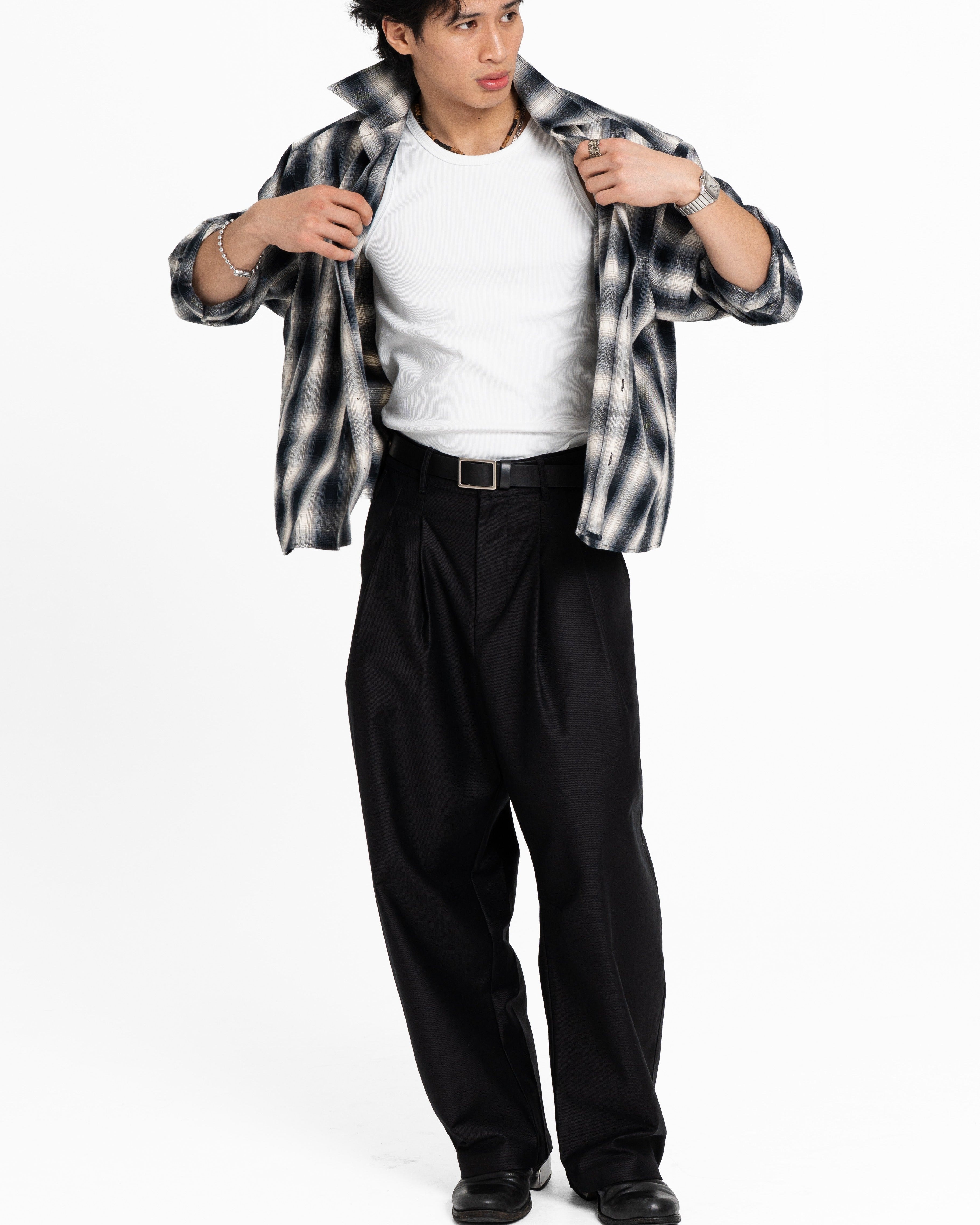 Barrel Pleated Pants