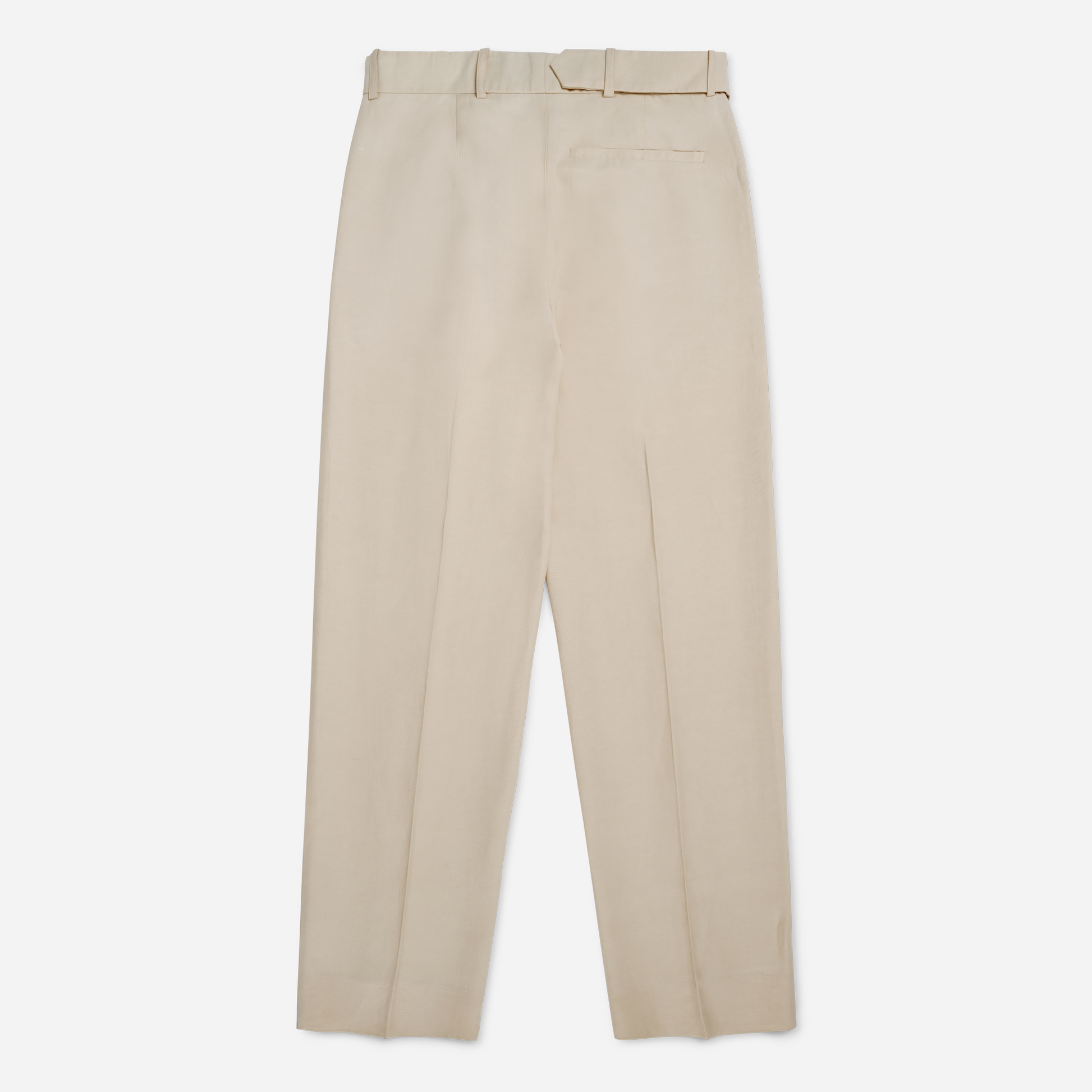 Belted Pleated Linen Pants