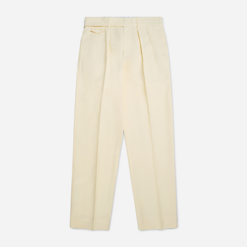 Belted Pleated Linen Pants