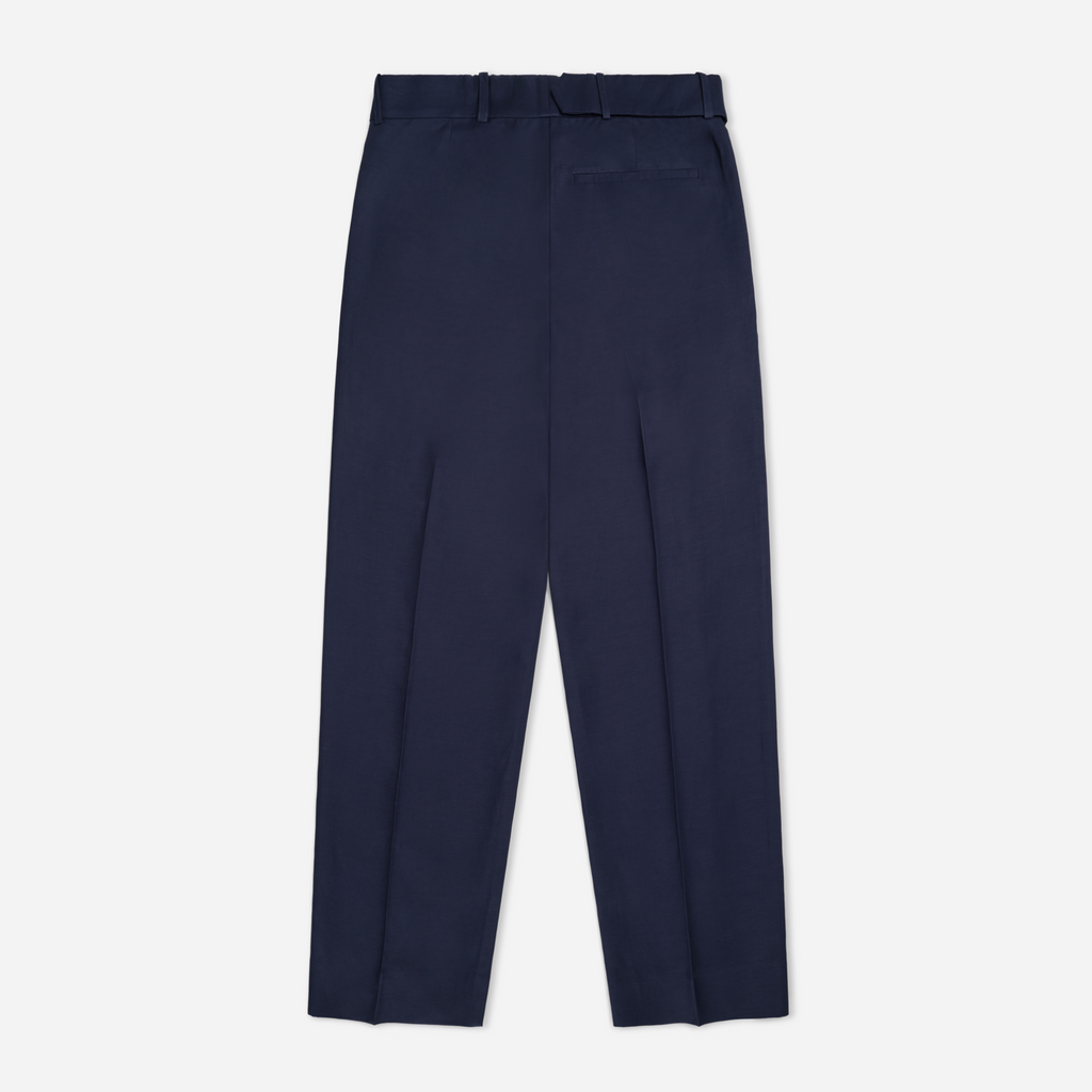 Belted Pleated Linen Pants