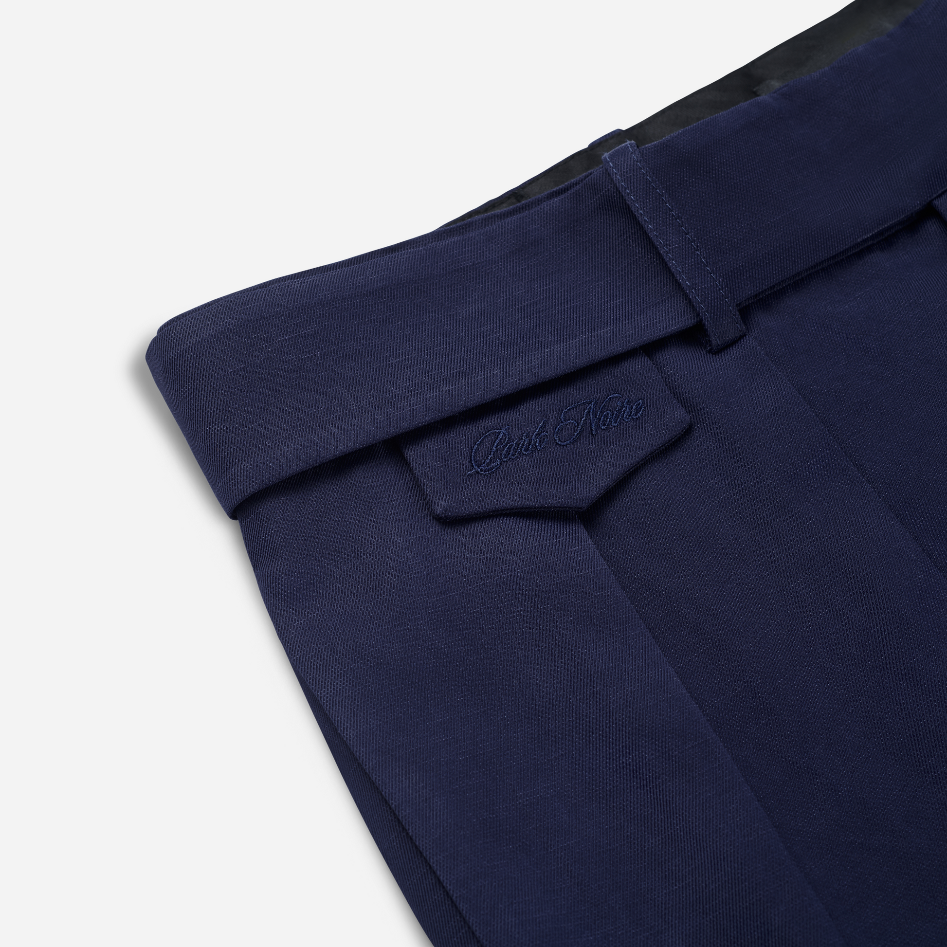 Belted Pleated Linen Pants