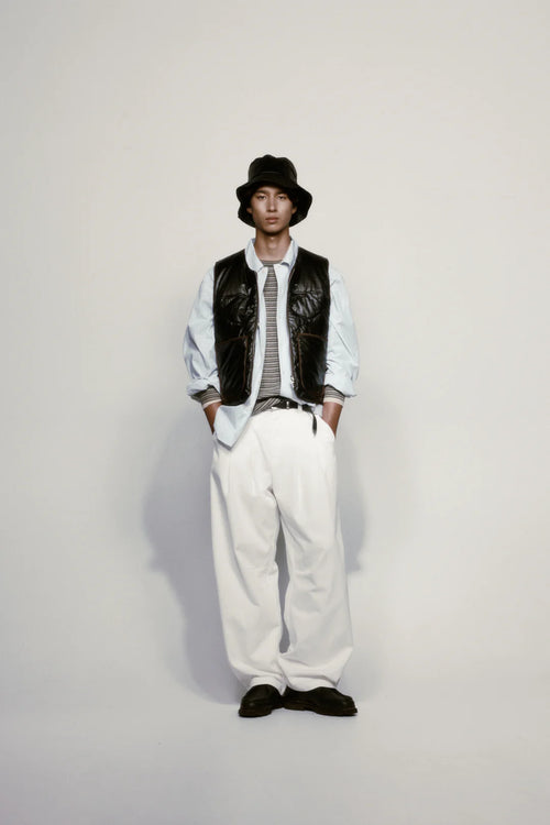 Belted Pleated Linen Pants
