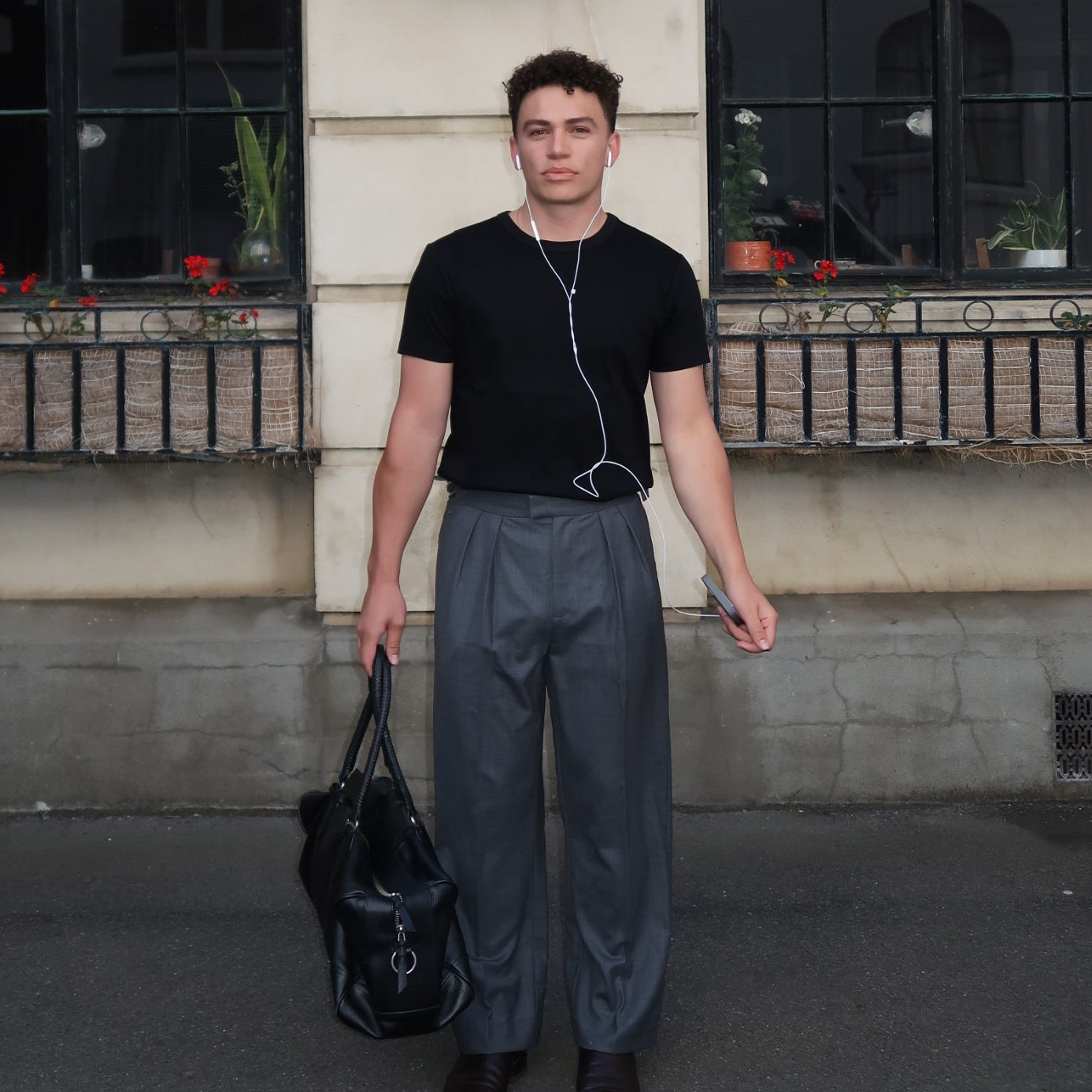Double Pleated Serge Pants