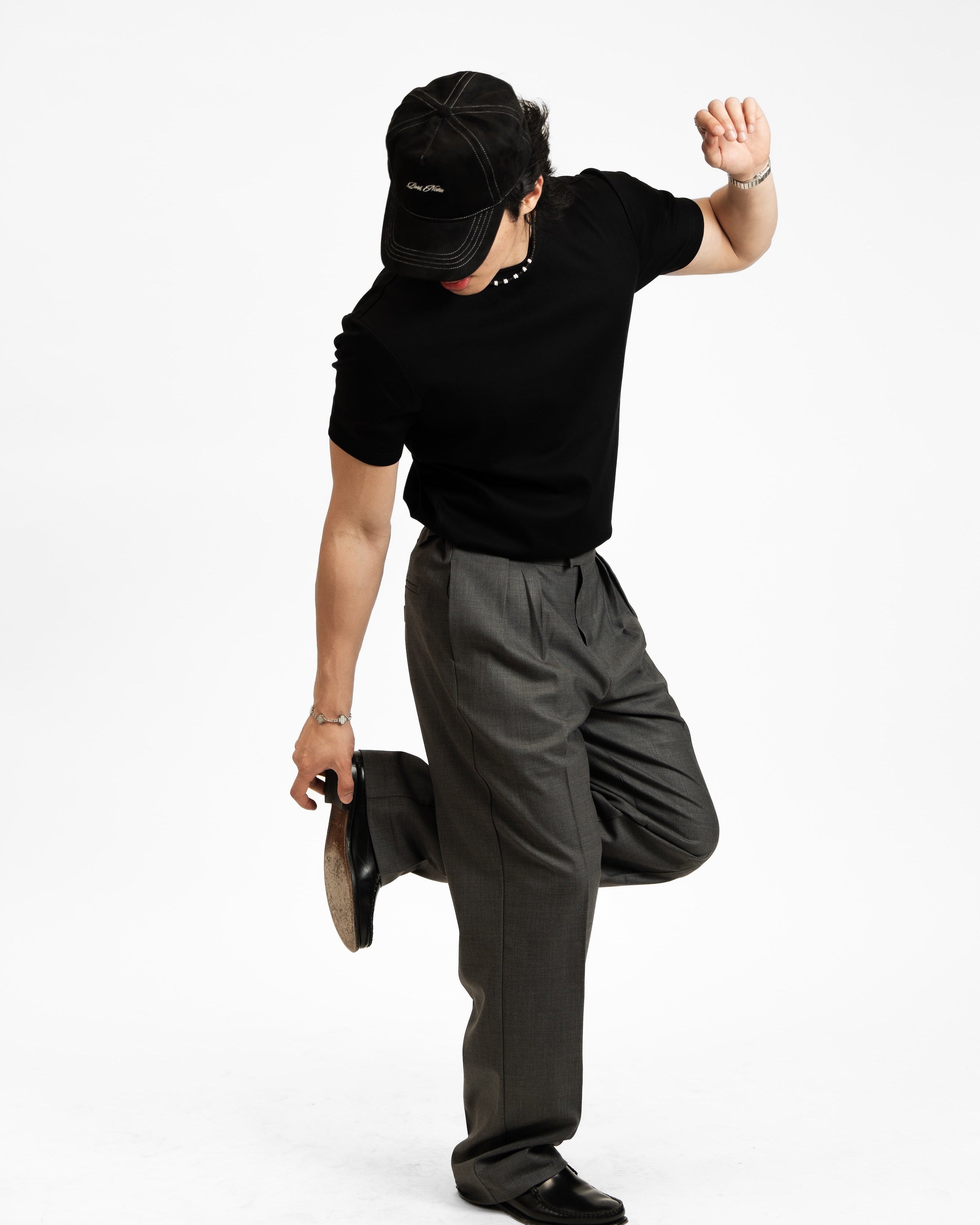 Micro Logo Faux Suede Hat