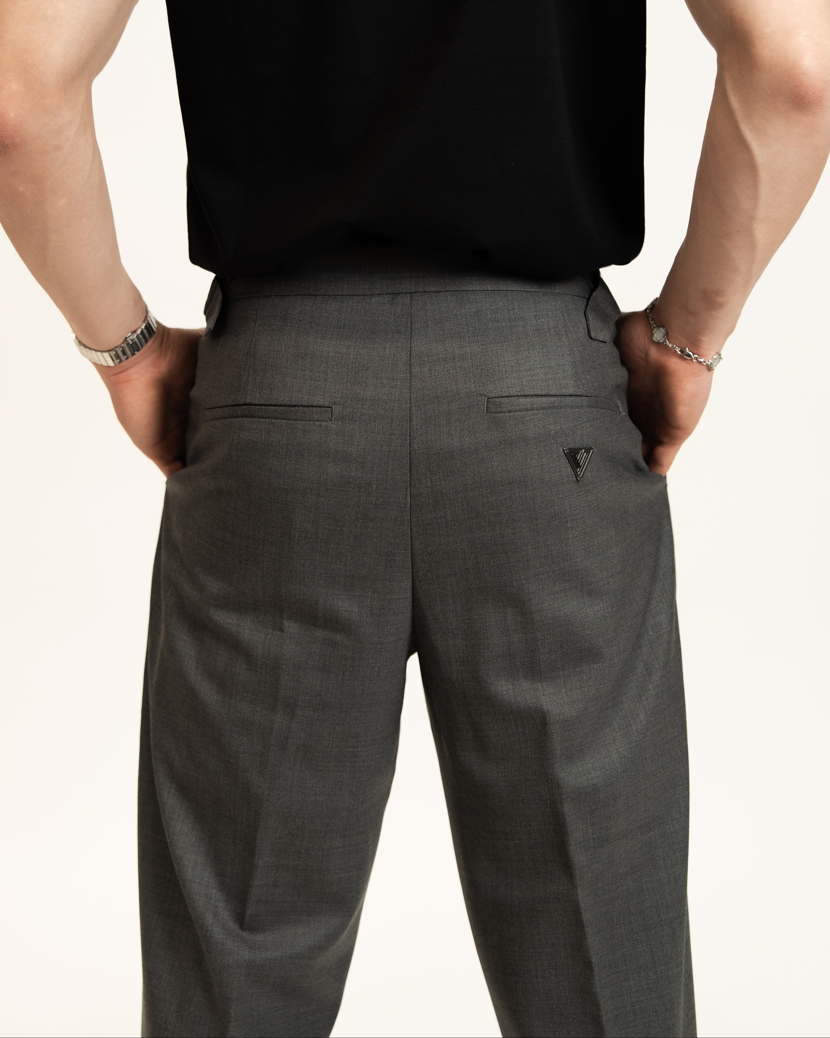 Double Pleated Serge Pants