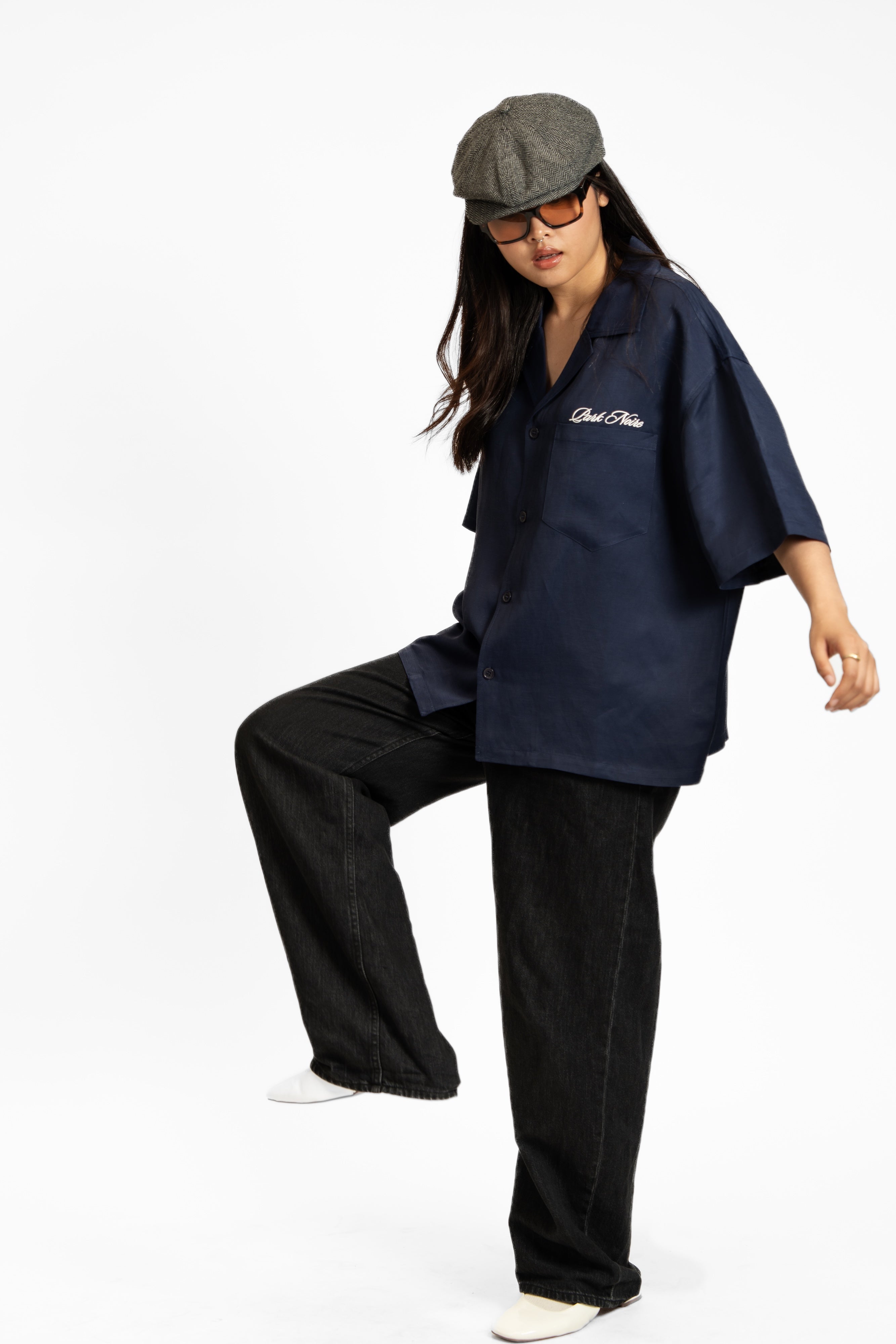 Navy Linen Resort Set