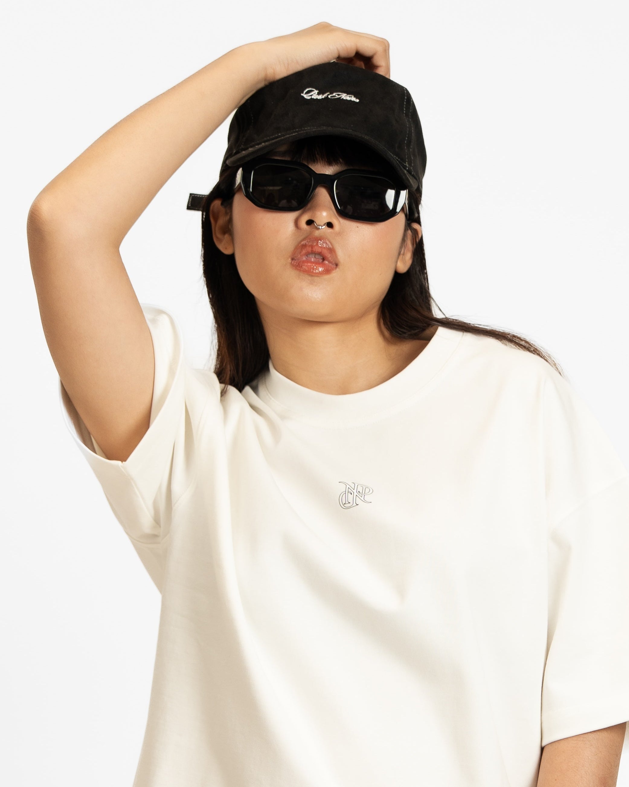 Micro Logo Faux Suede Hat