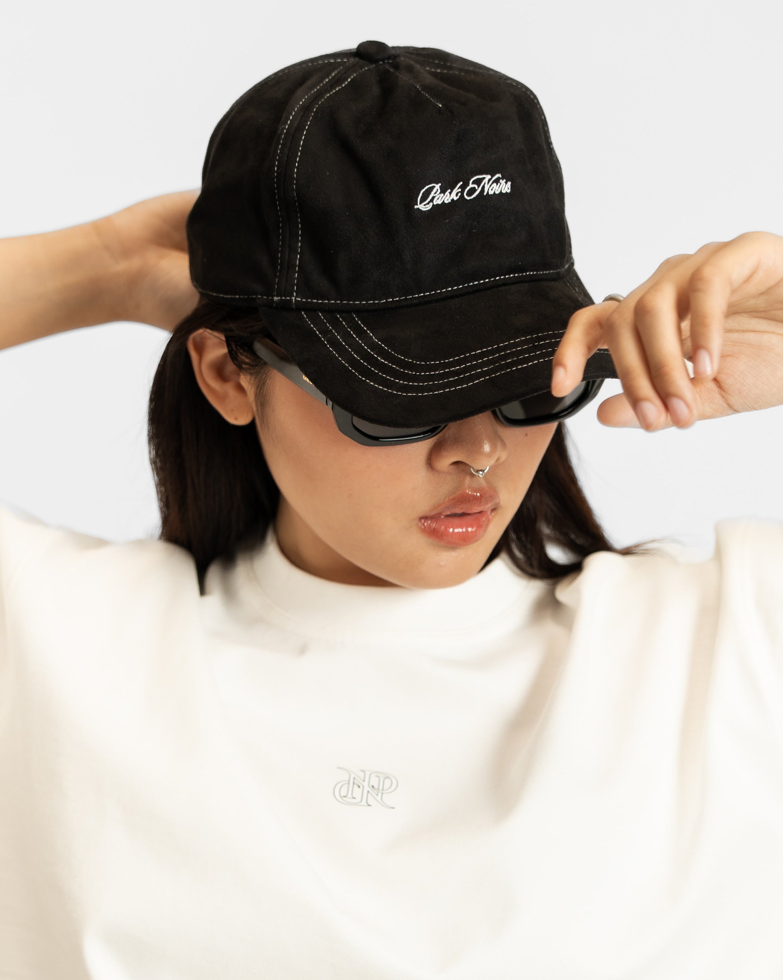Micro Logo Faux Suede Hat