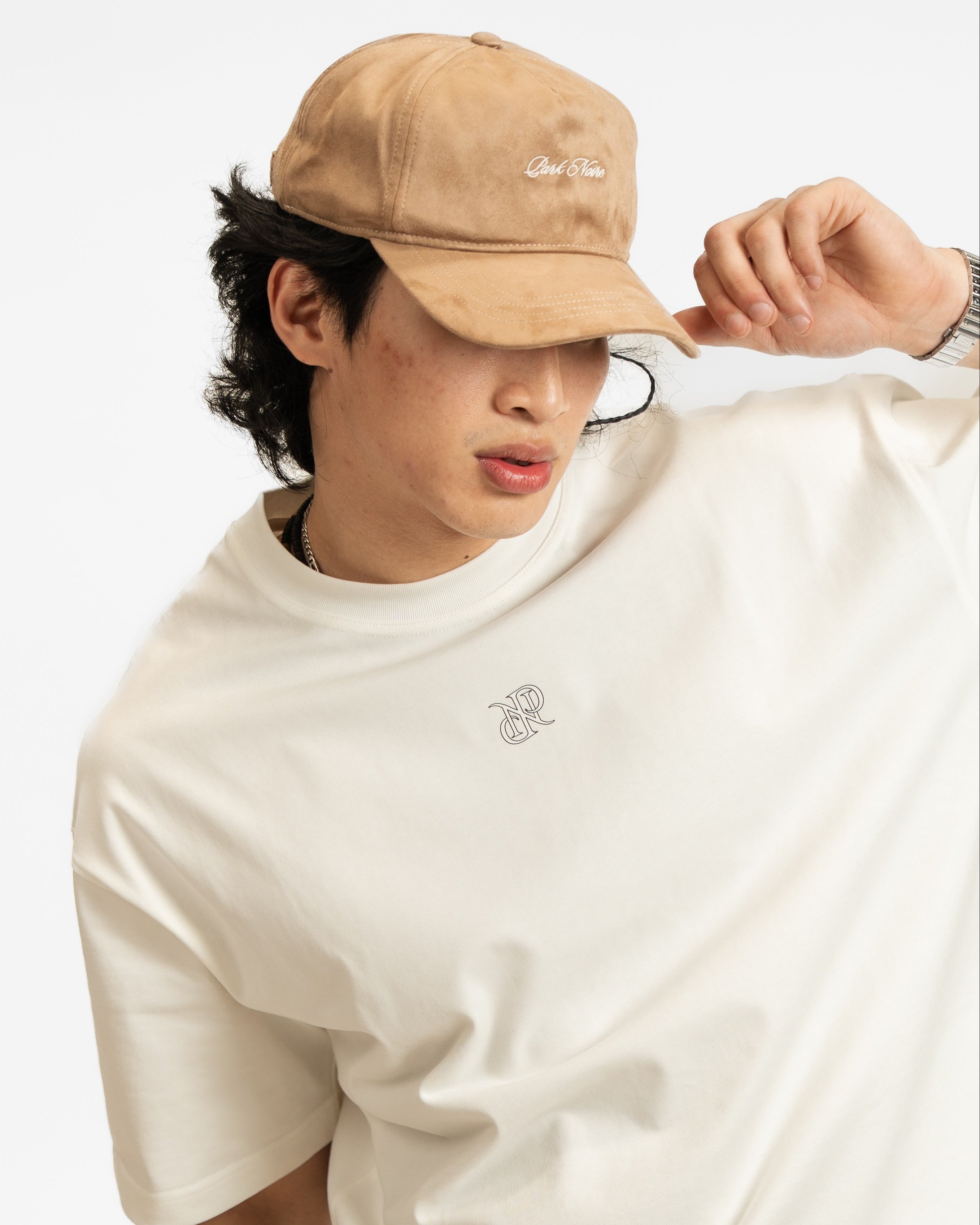 Micro Logo Faux Suede Hat