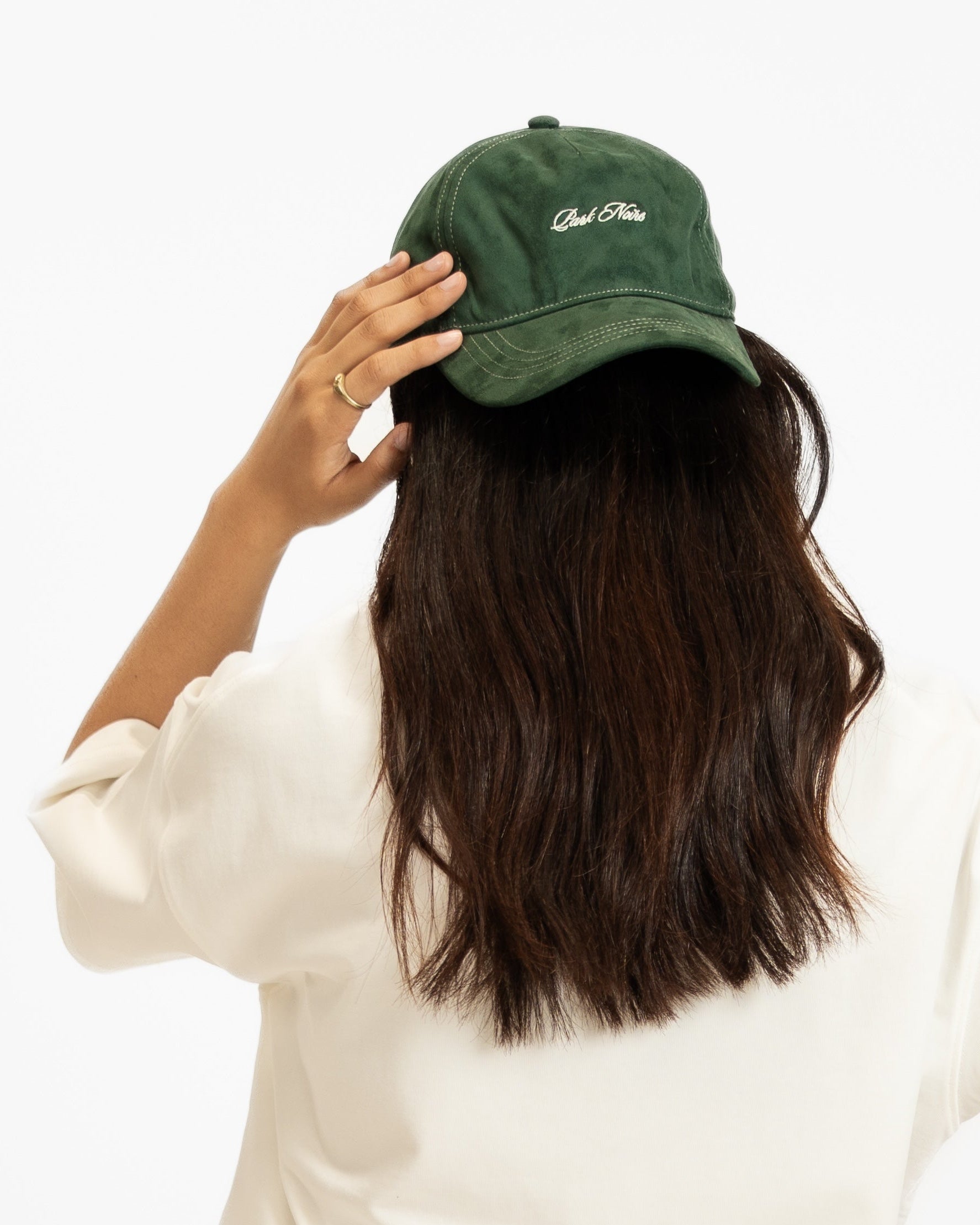 Micro Logo Faux Suede Hat
