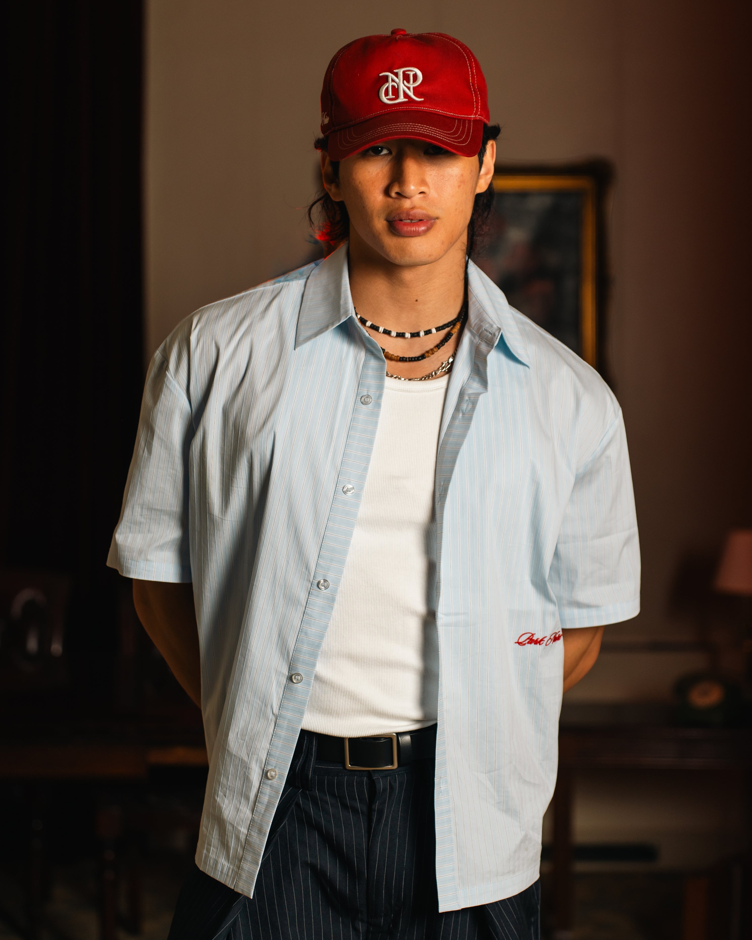 Pinstripe Boxy Shirt