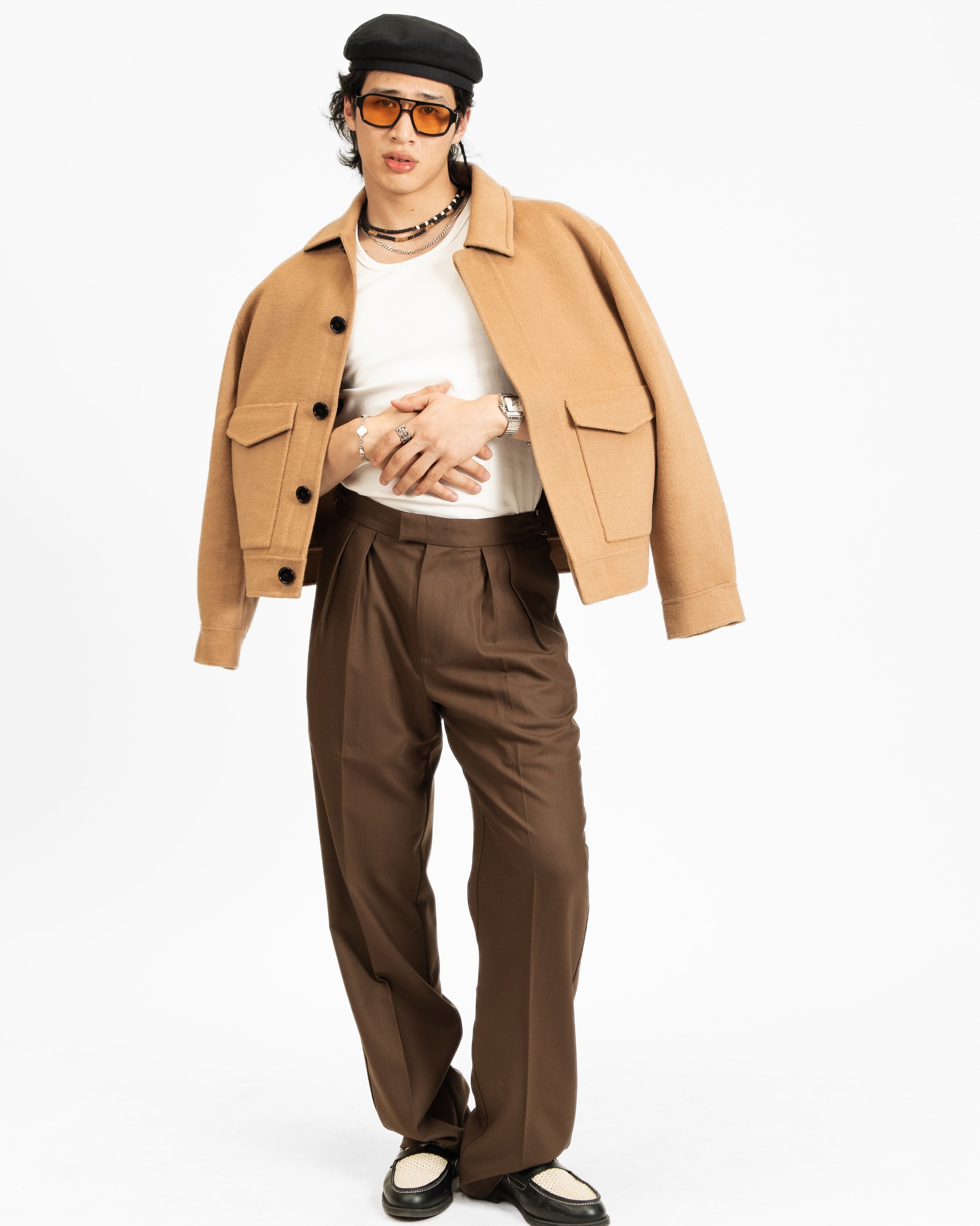 Double Pleated Serge Pants