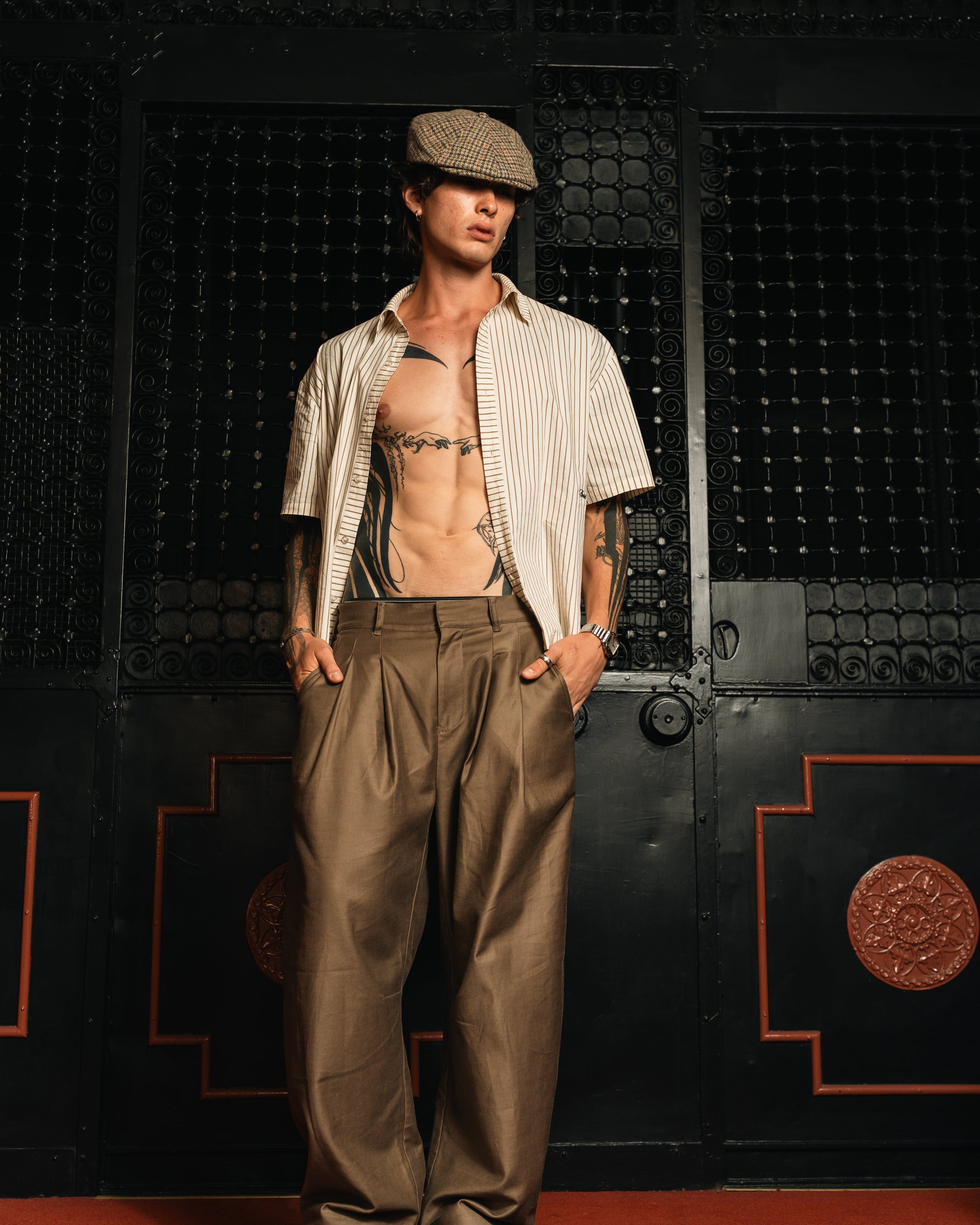 Pinstripe Boxy Shirt