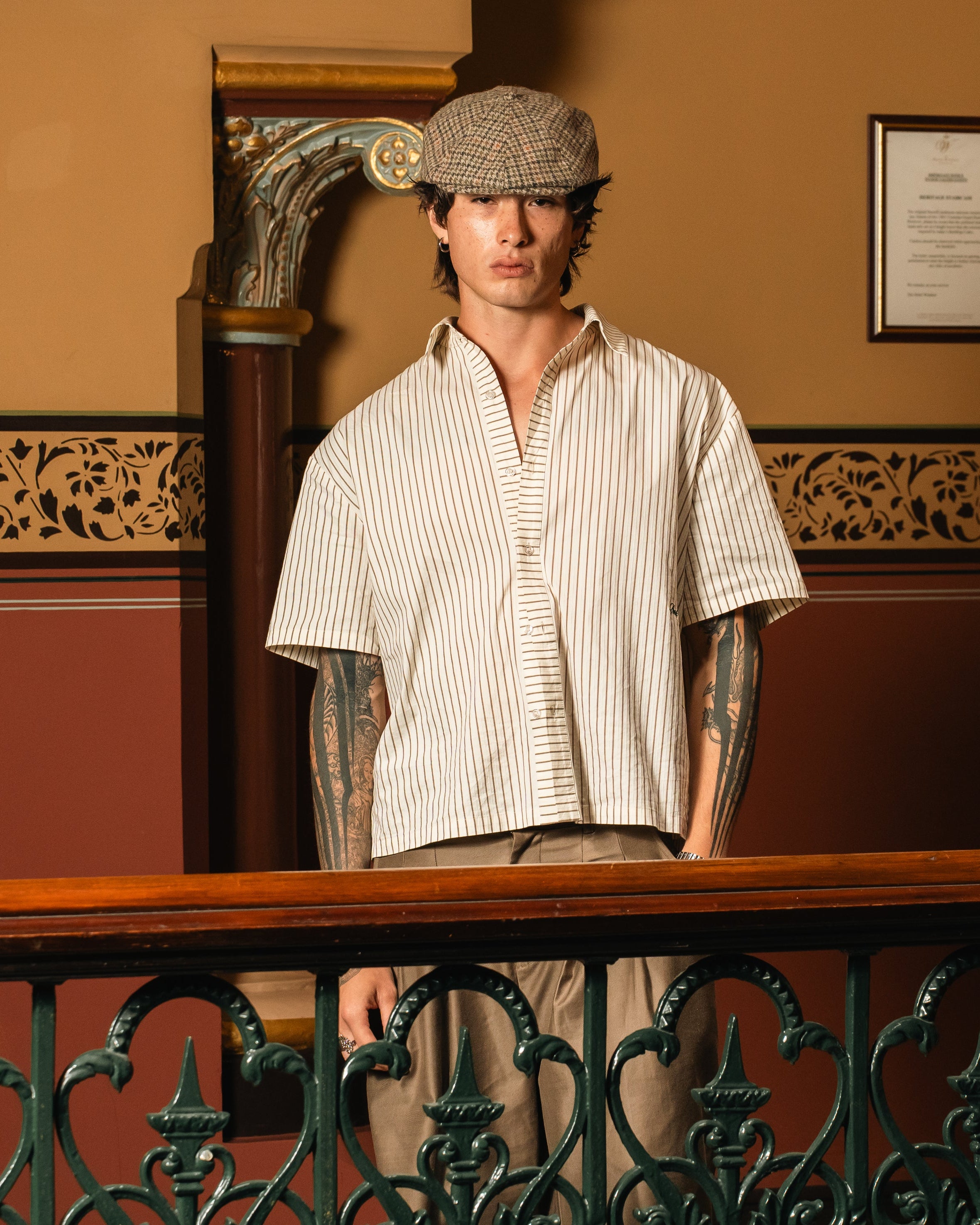 Pinstripe Boxy Shirt