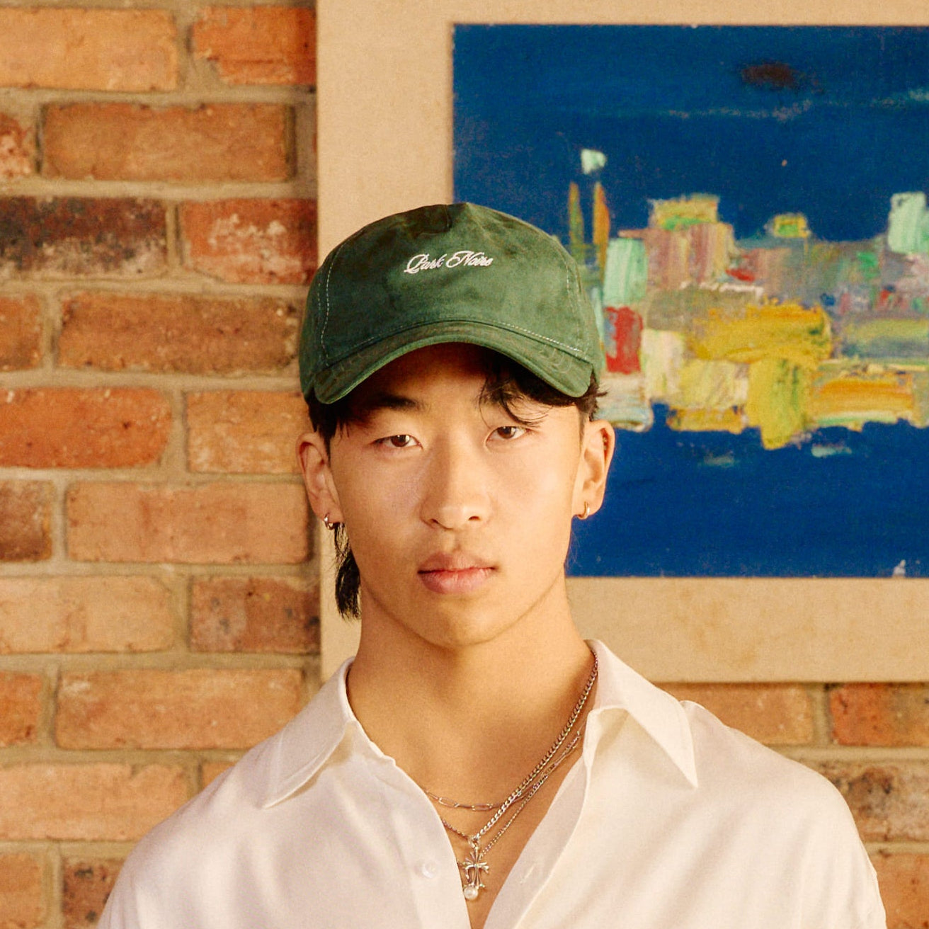 Micro Logo Faux Suede Hat