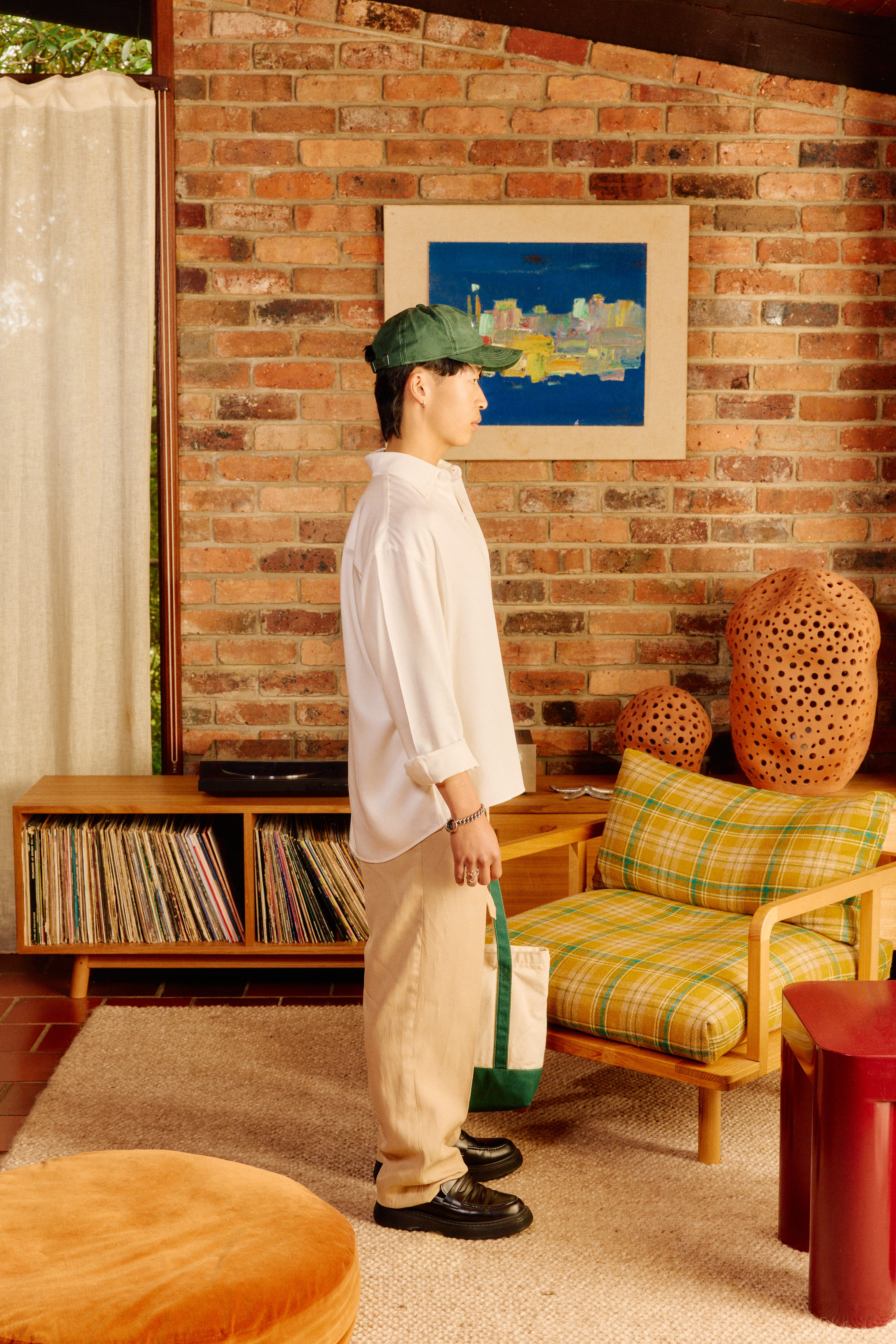 Micro Logo Faux Suede Hat