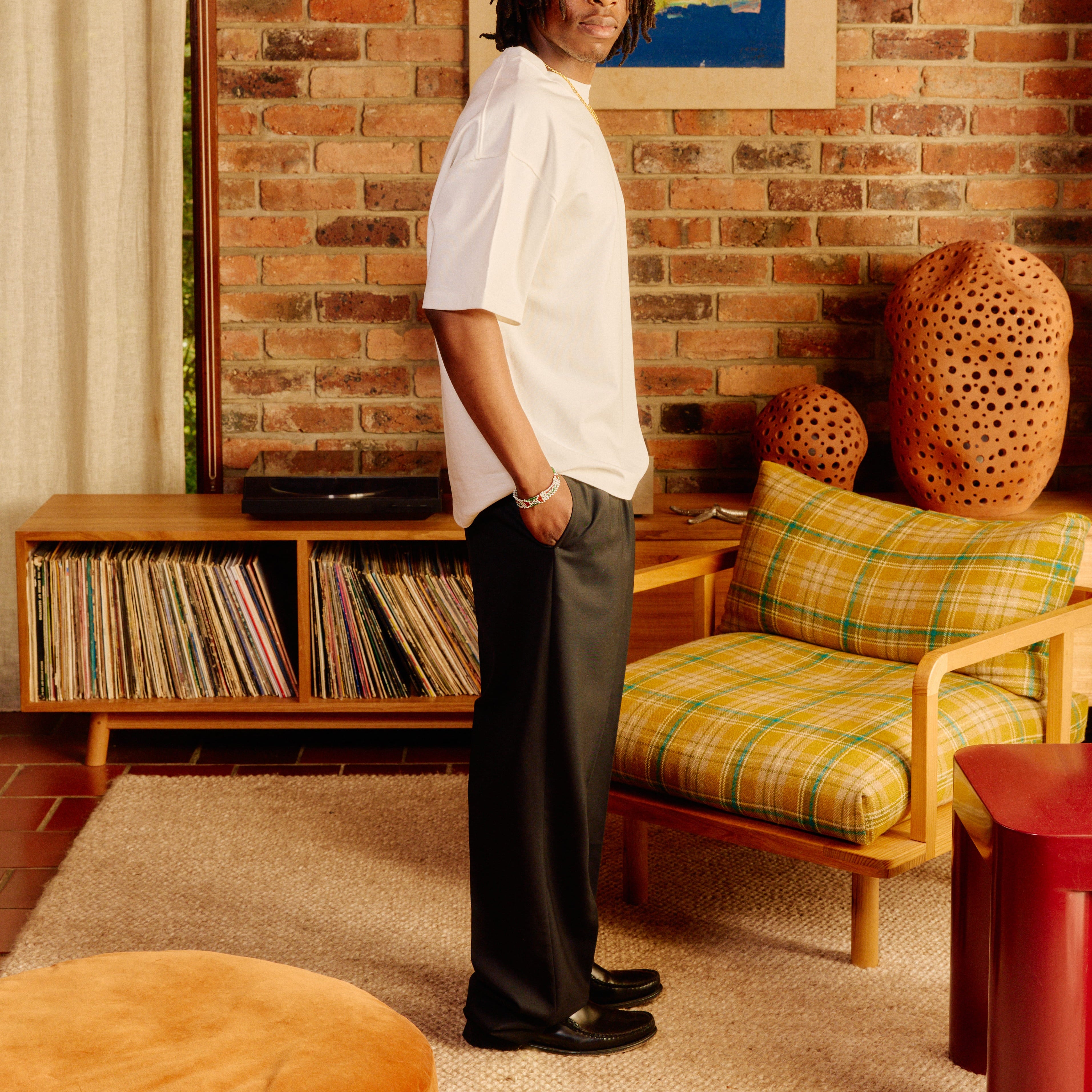 Double Pleated Serge Pants