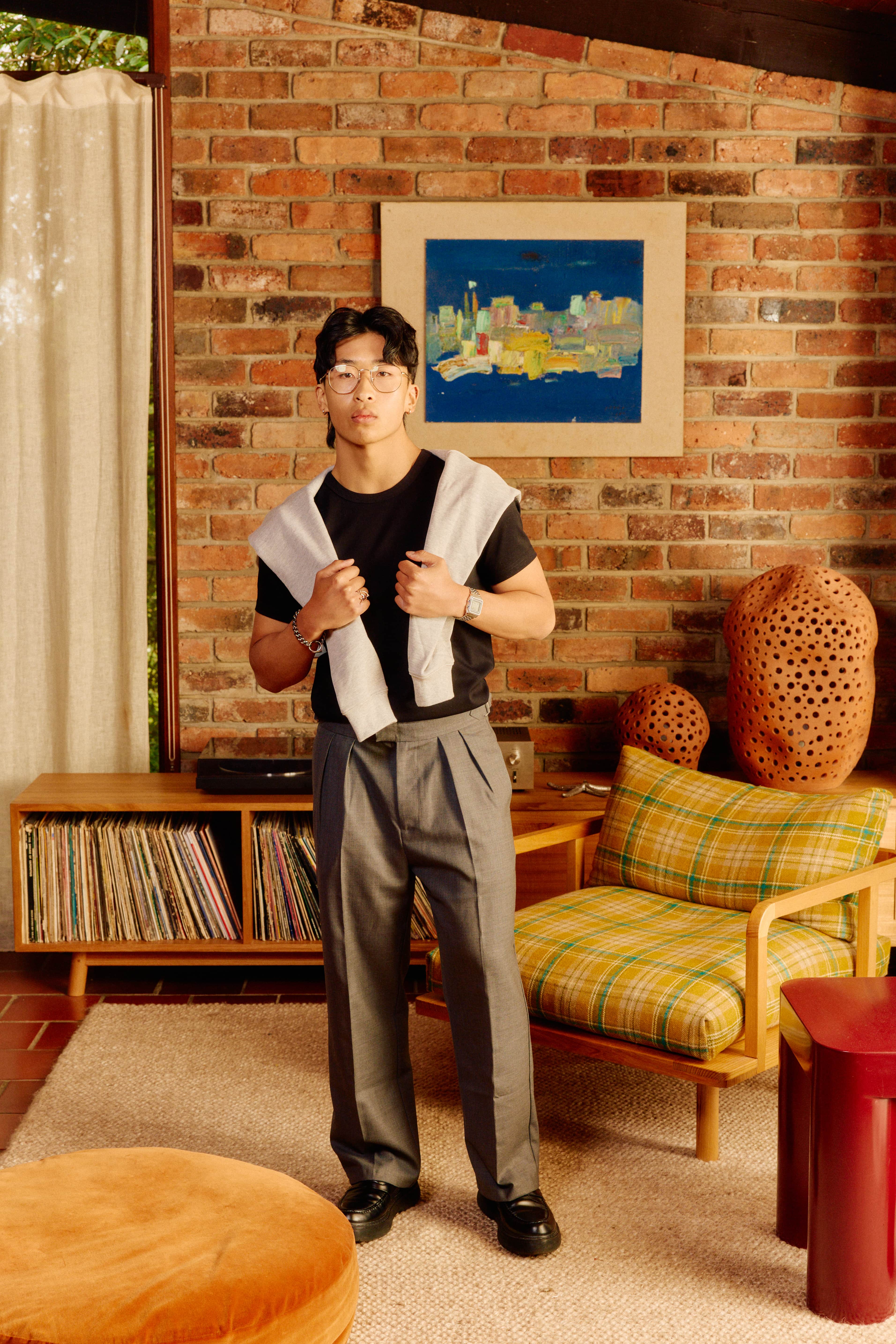 Double Pleated Serge Pants