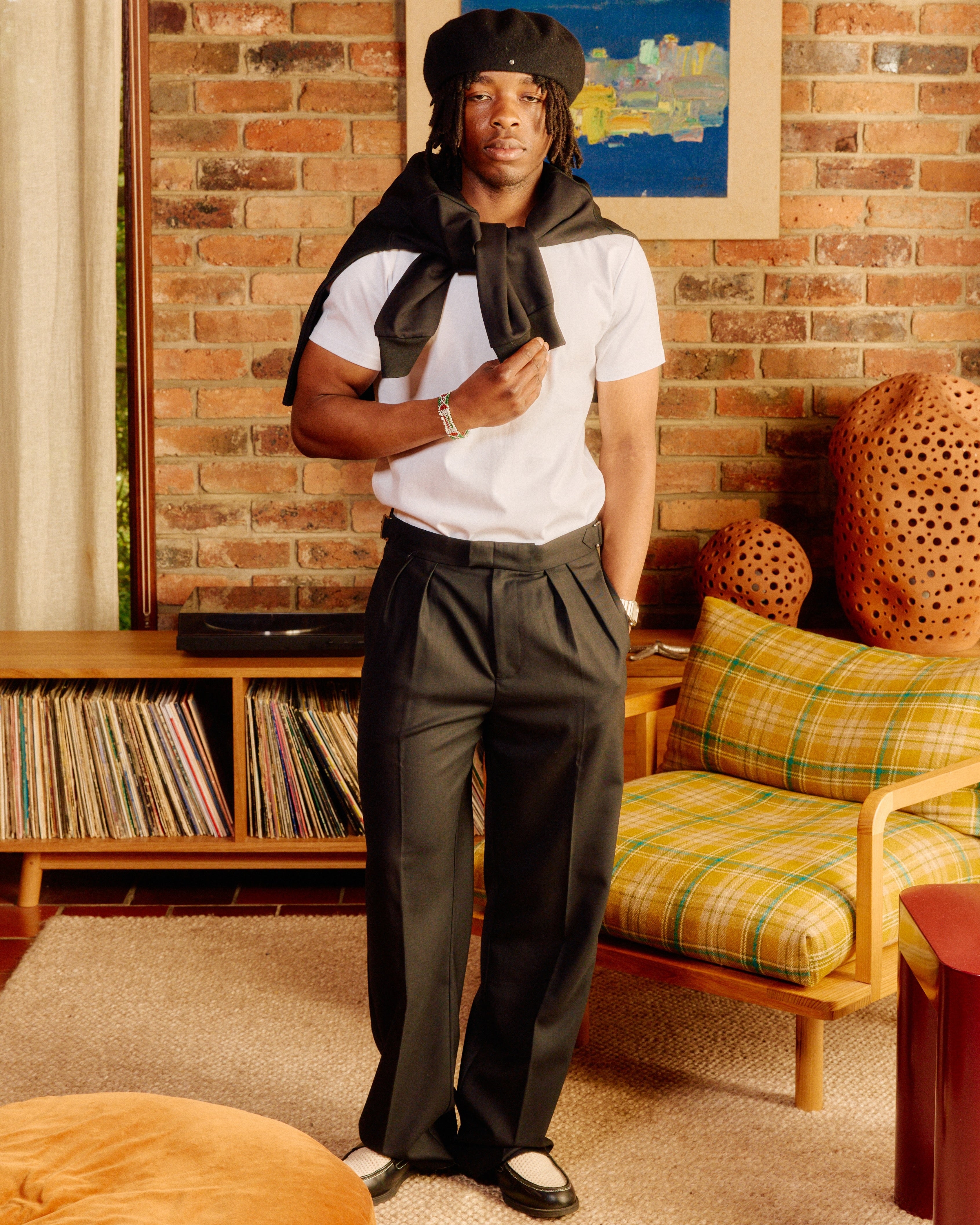 Double Pleated Serge Pants | 70% Wool Trousers — Park Noire