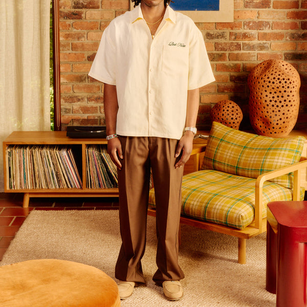 Double Pleated Serge Pants