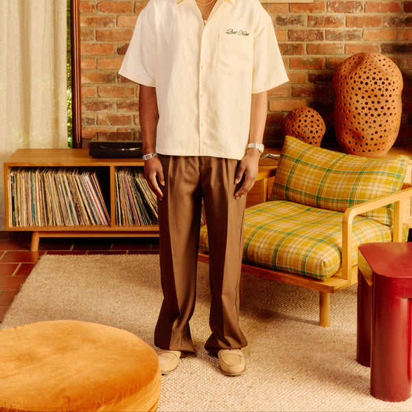 Double Pleated Serge Pants