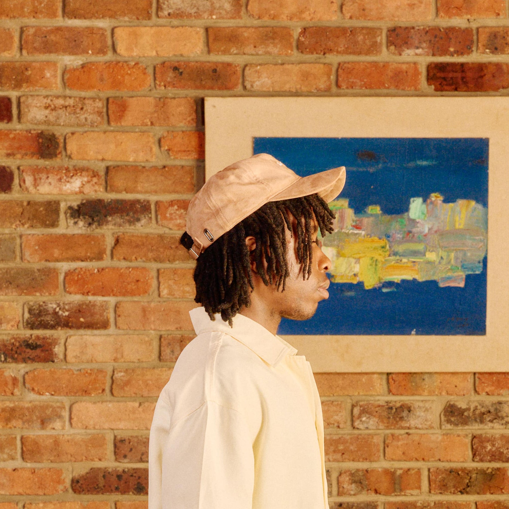 Micro Logo Faux Suede Hat