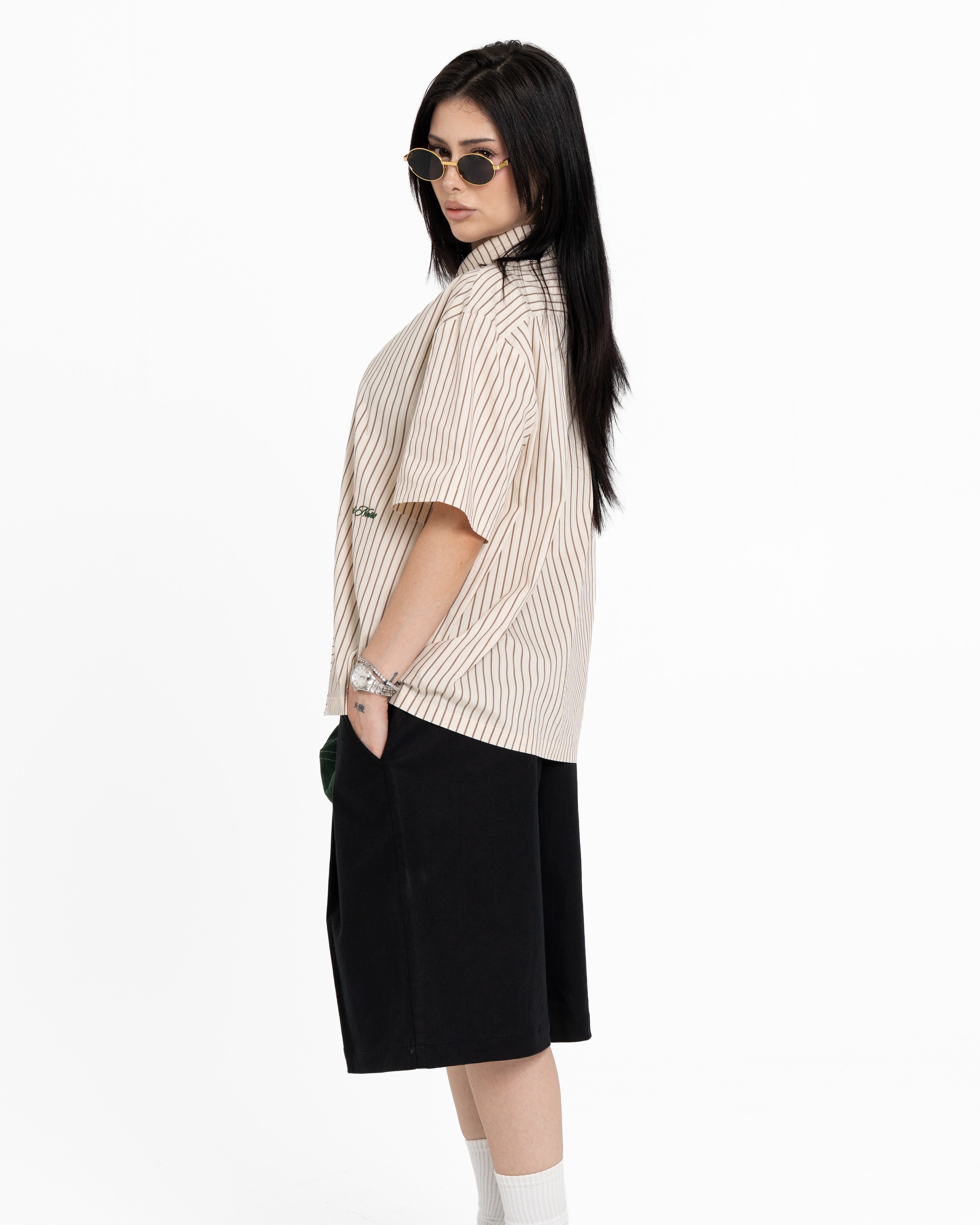 Pinstripe Boxy Shirt
