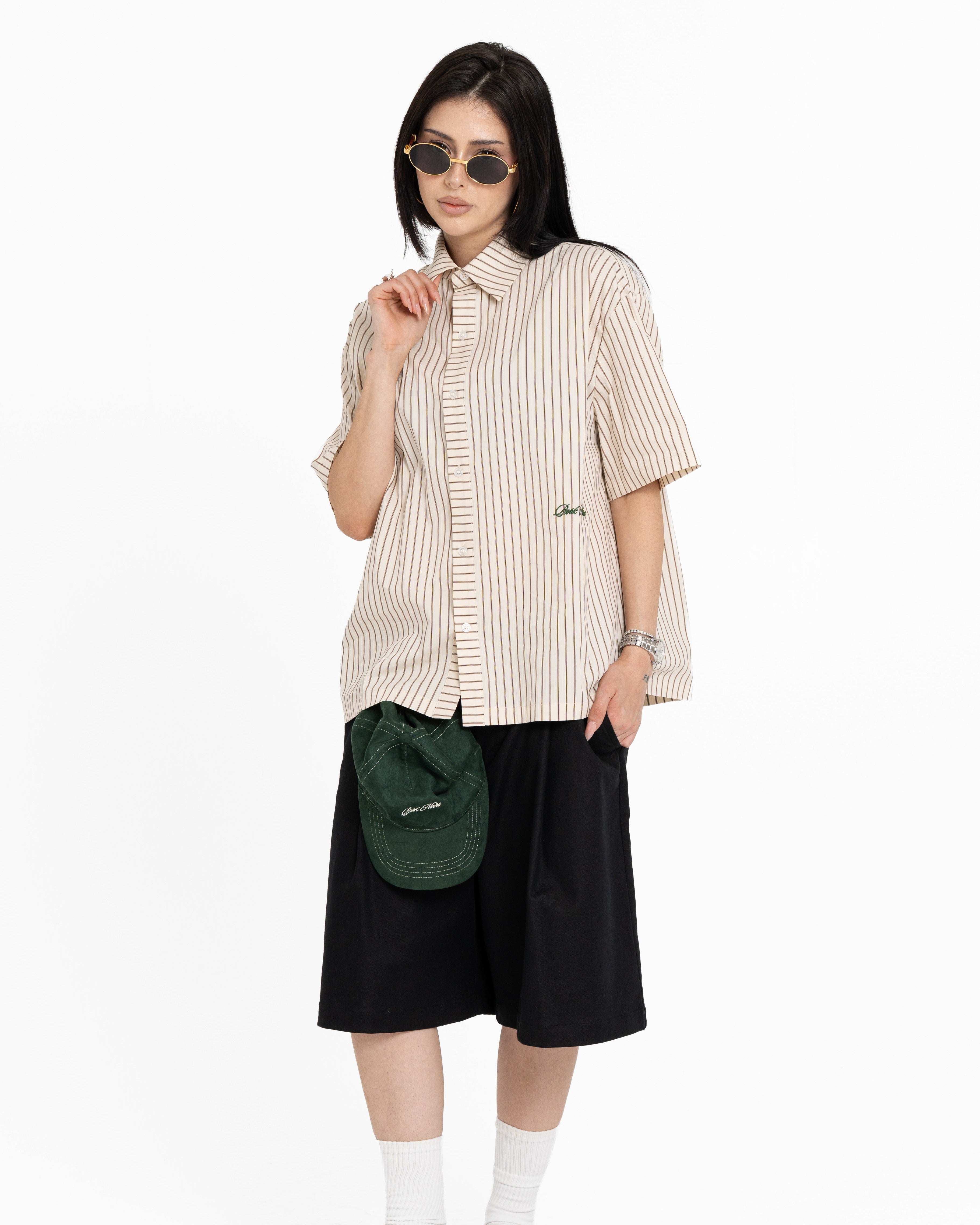 Pinstripe Boxy Shirt