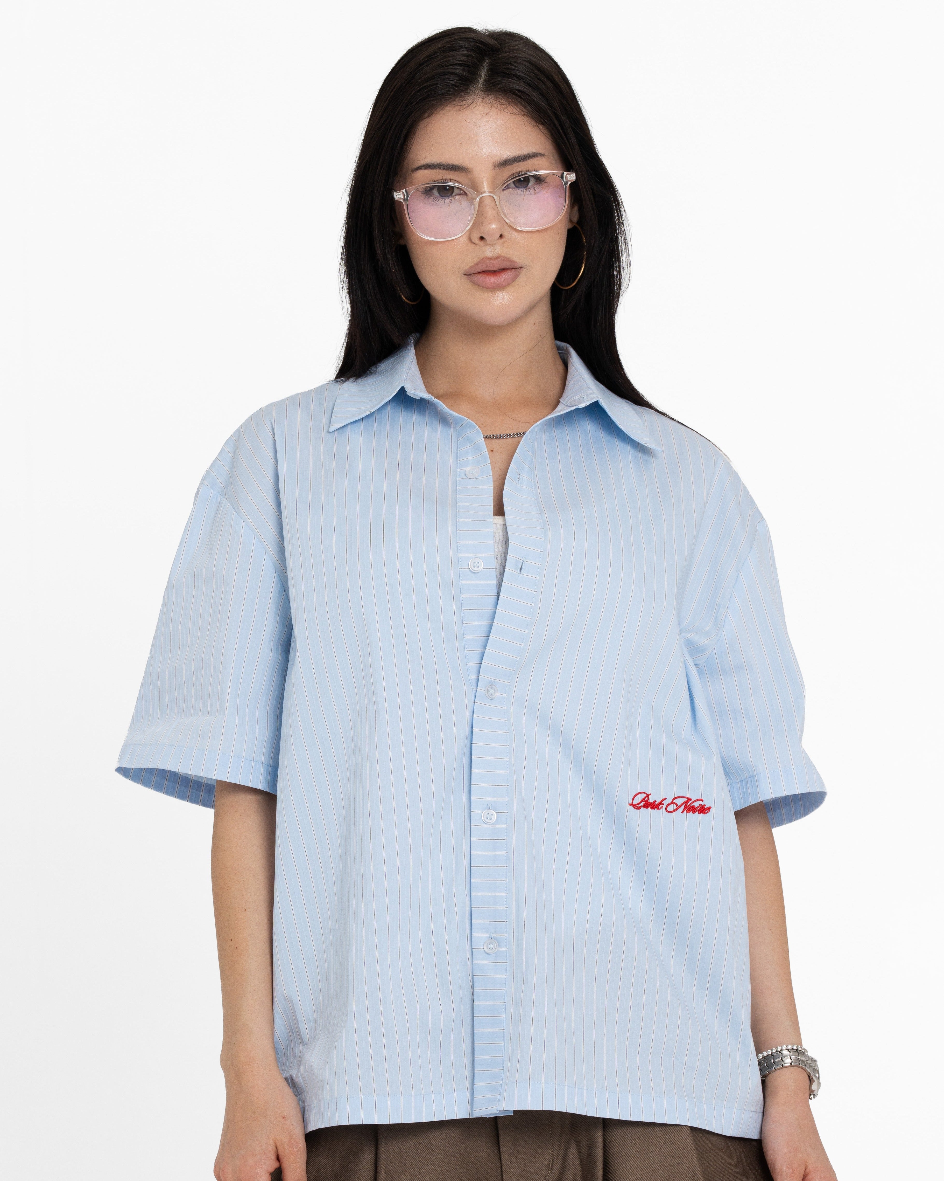 Pinstripe Boxy Shirt