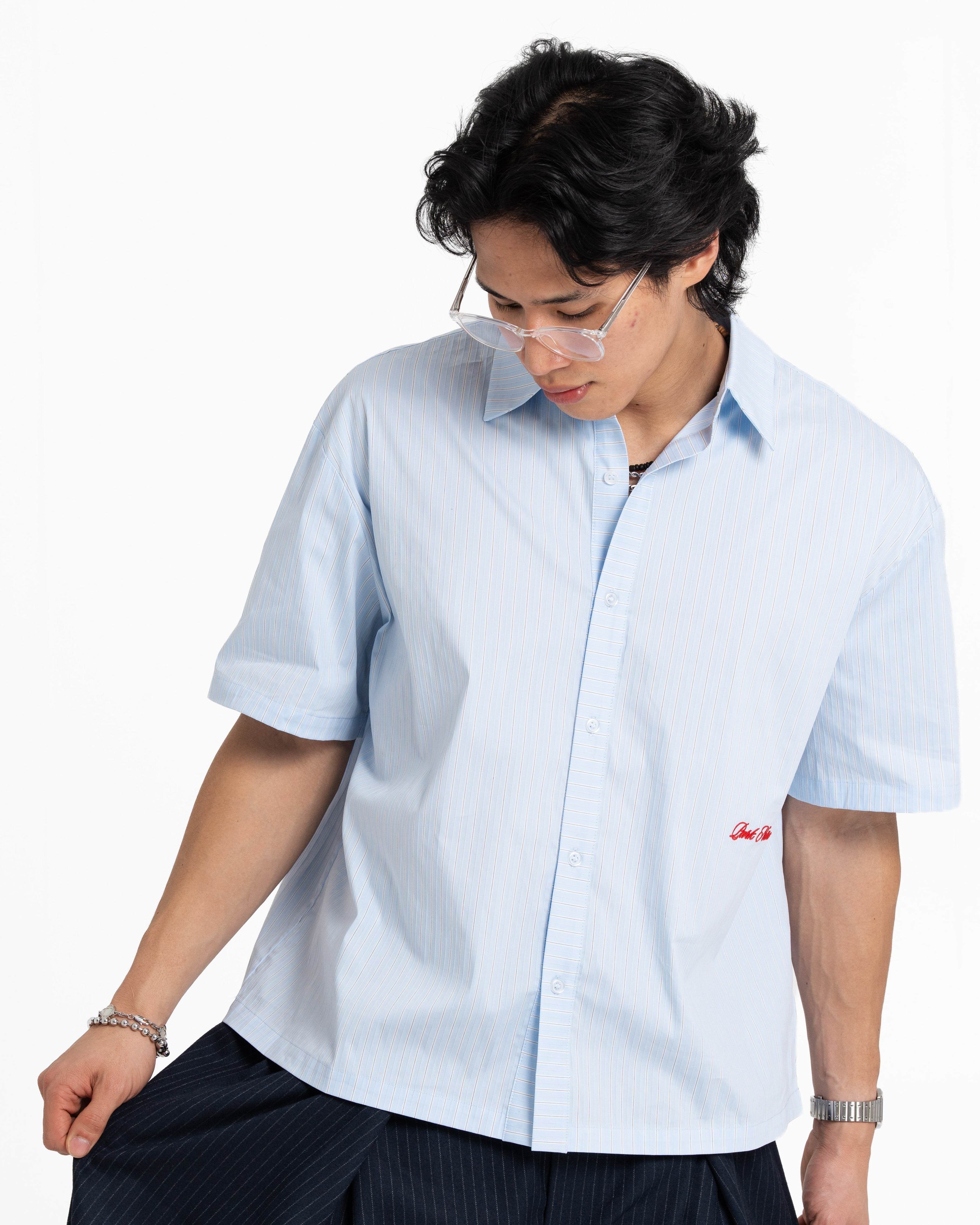 Pinstripe Boxy Shirt