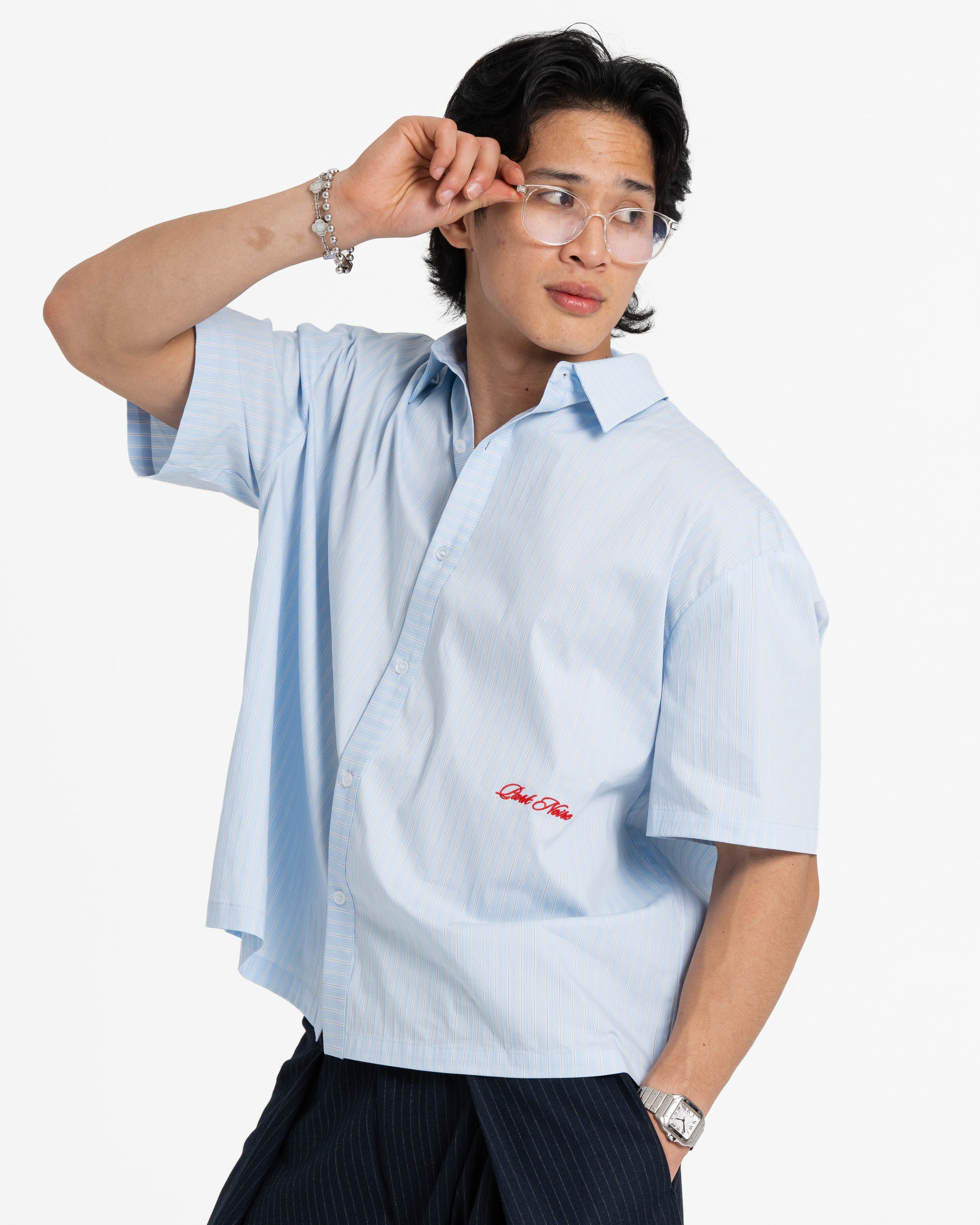 Pinstripe Boxy Shirt