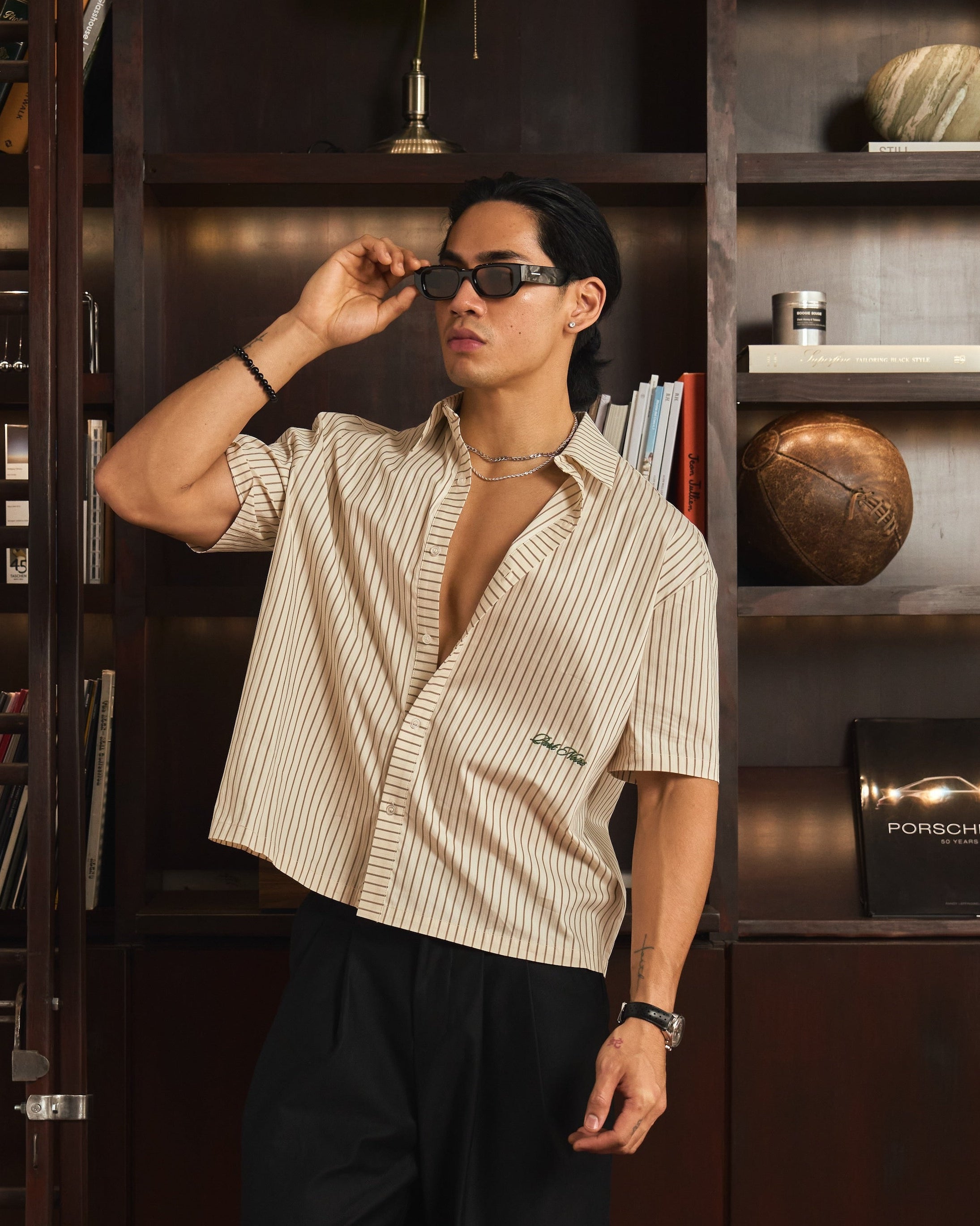 Pinstripe Boxy Shirt